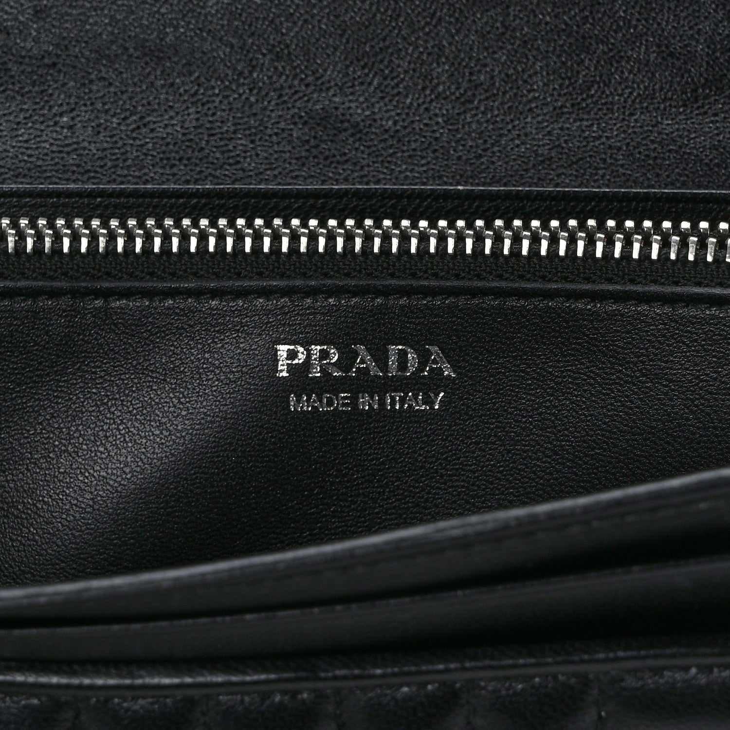 Prada Soft Calfskin Diagramme Continental Wallet Black 6 of 13