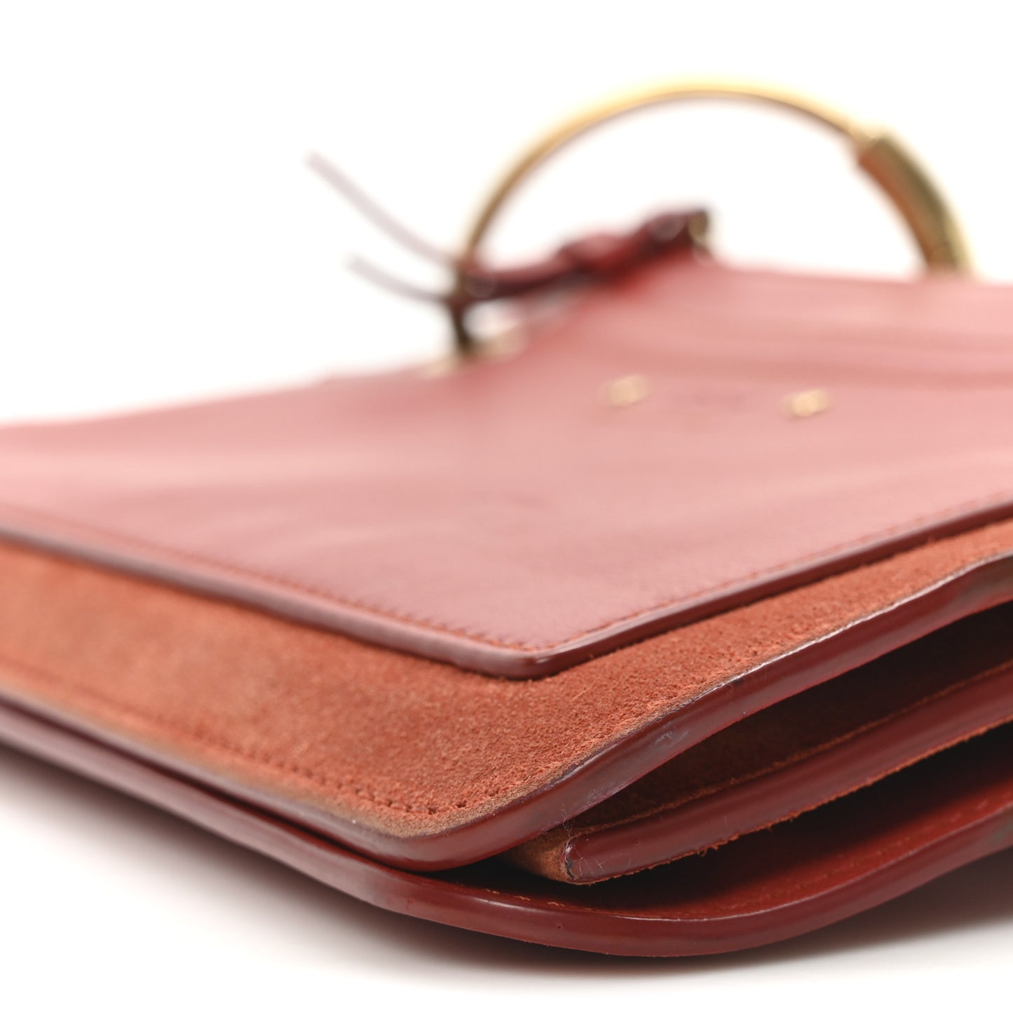 Calfskin Suede Mini Roy Bag Earthy Red