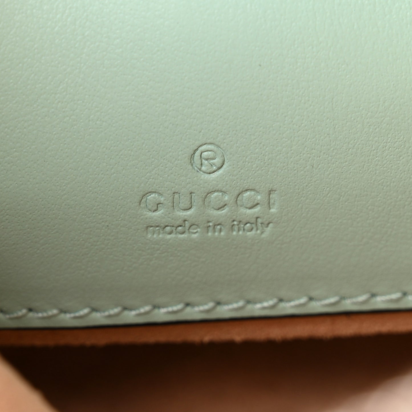 Calfskin Matelasse Mini GG Marmont Crossbody Bag Water Green