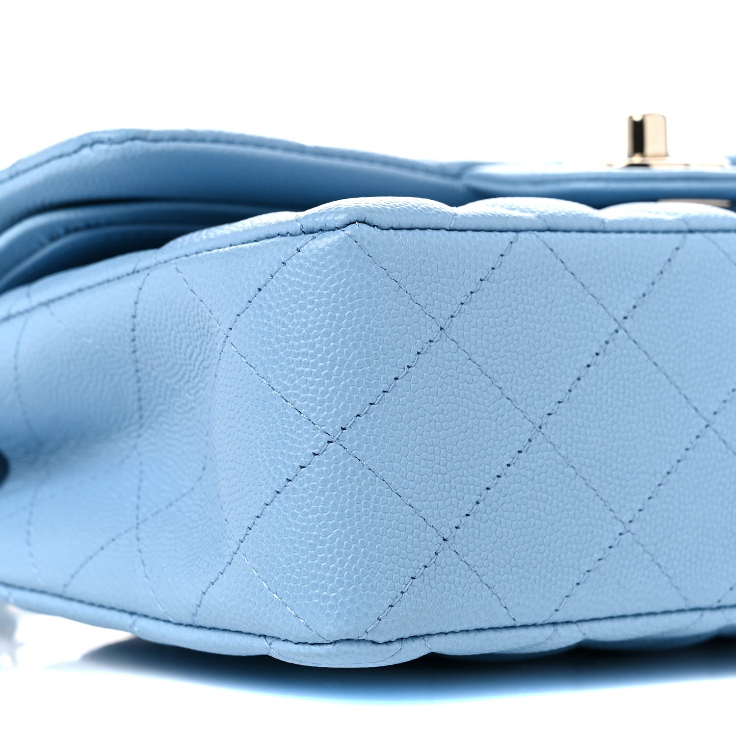 Chanel Caviar Quilted Small Double Flap Light Blue 7 of 9