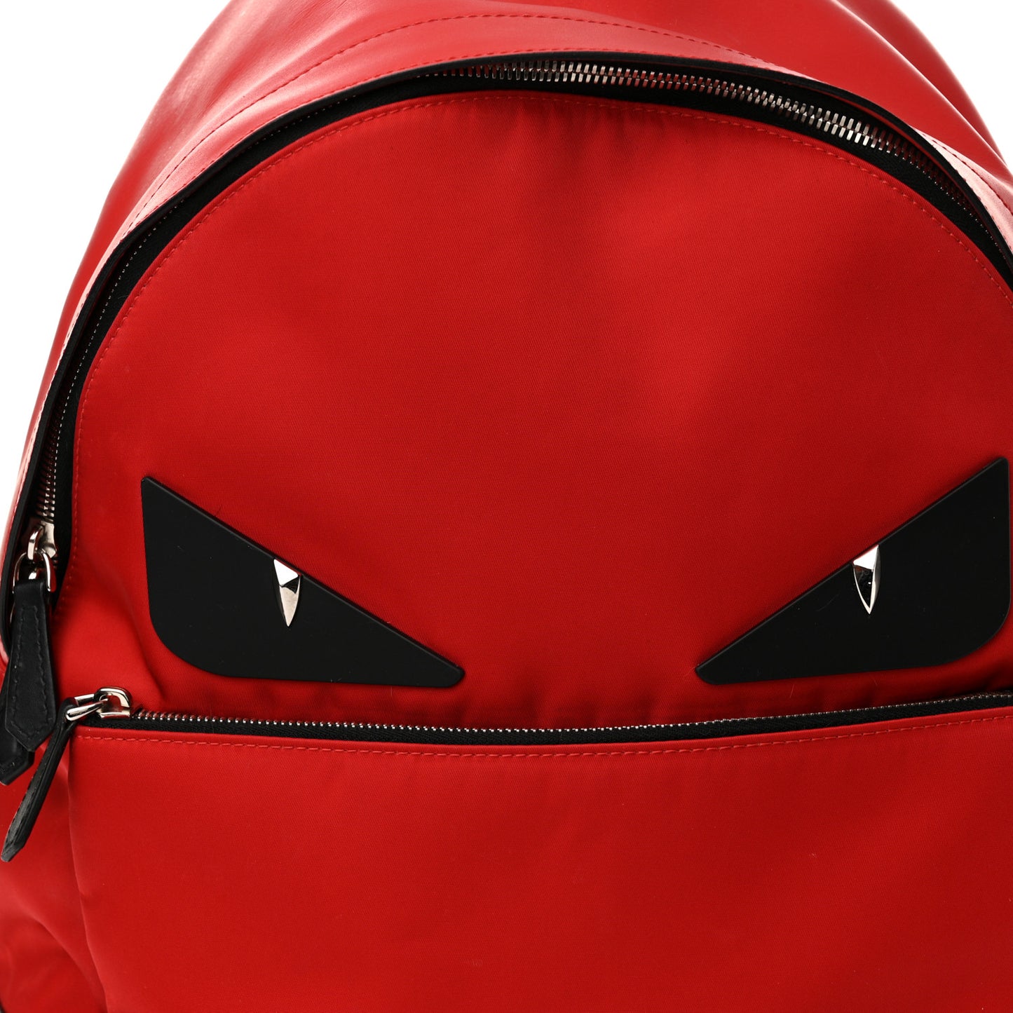 Nylon Vitello Liberty Vitello Dolce Monster Eyes Rounded Backpack Red Black