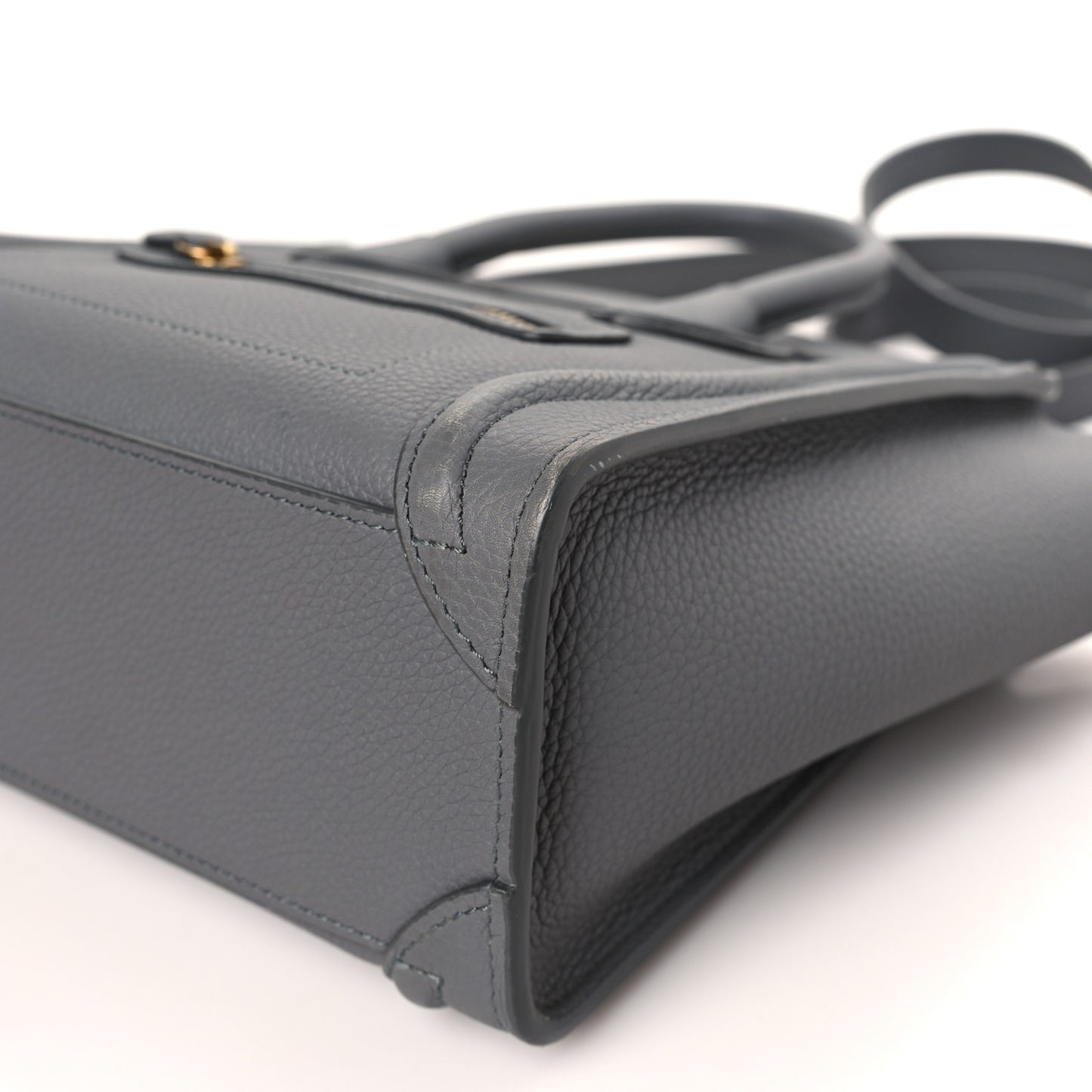 Baby Drummed Calfskin Nano Luggage Kohl