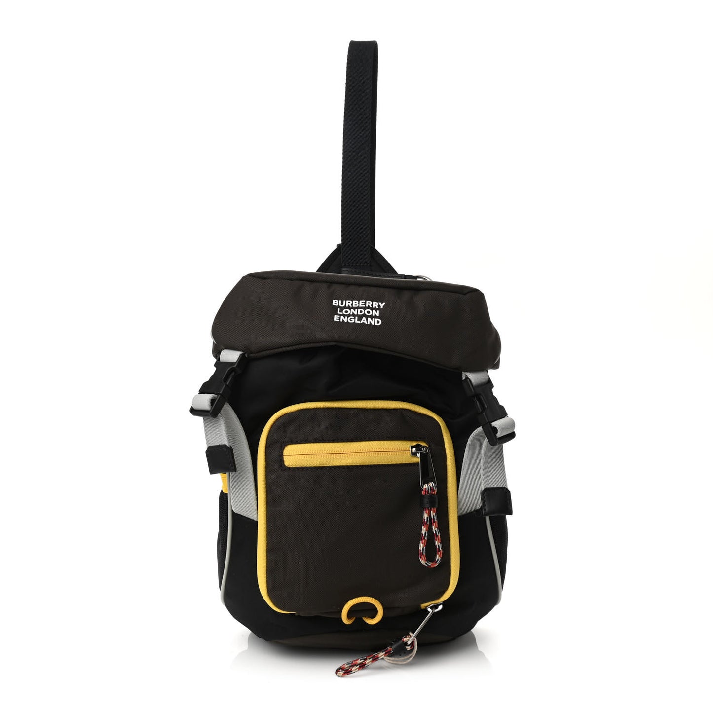 Nylon Medium Leo Sling Bag Black Yellow Grey