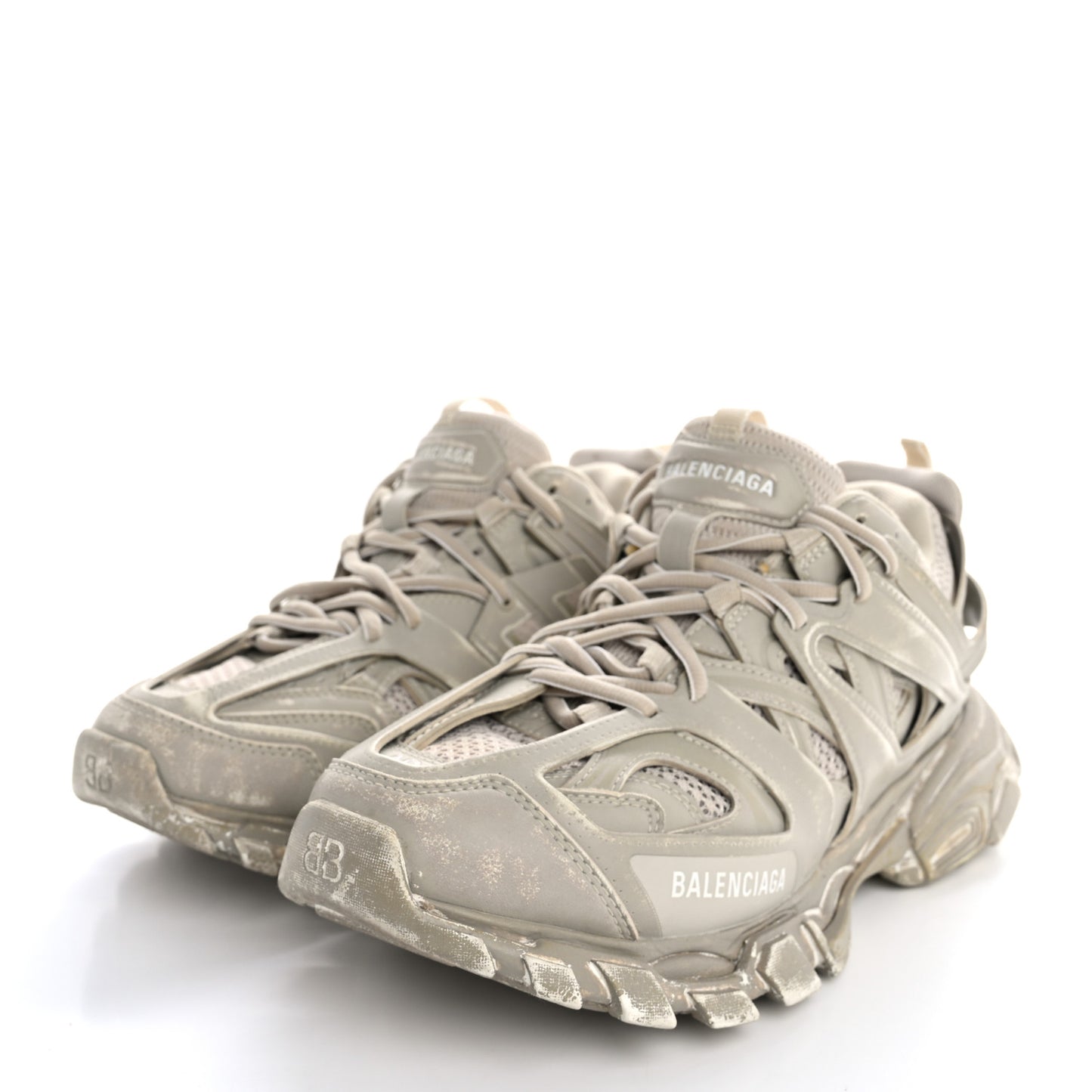 Mesh Rubber Womens Track Sneakers 40 Balenciaga Grey