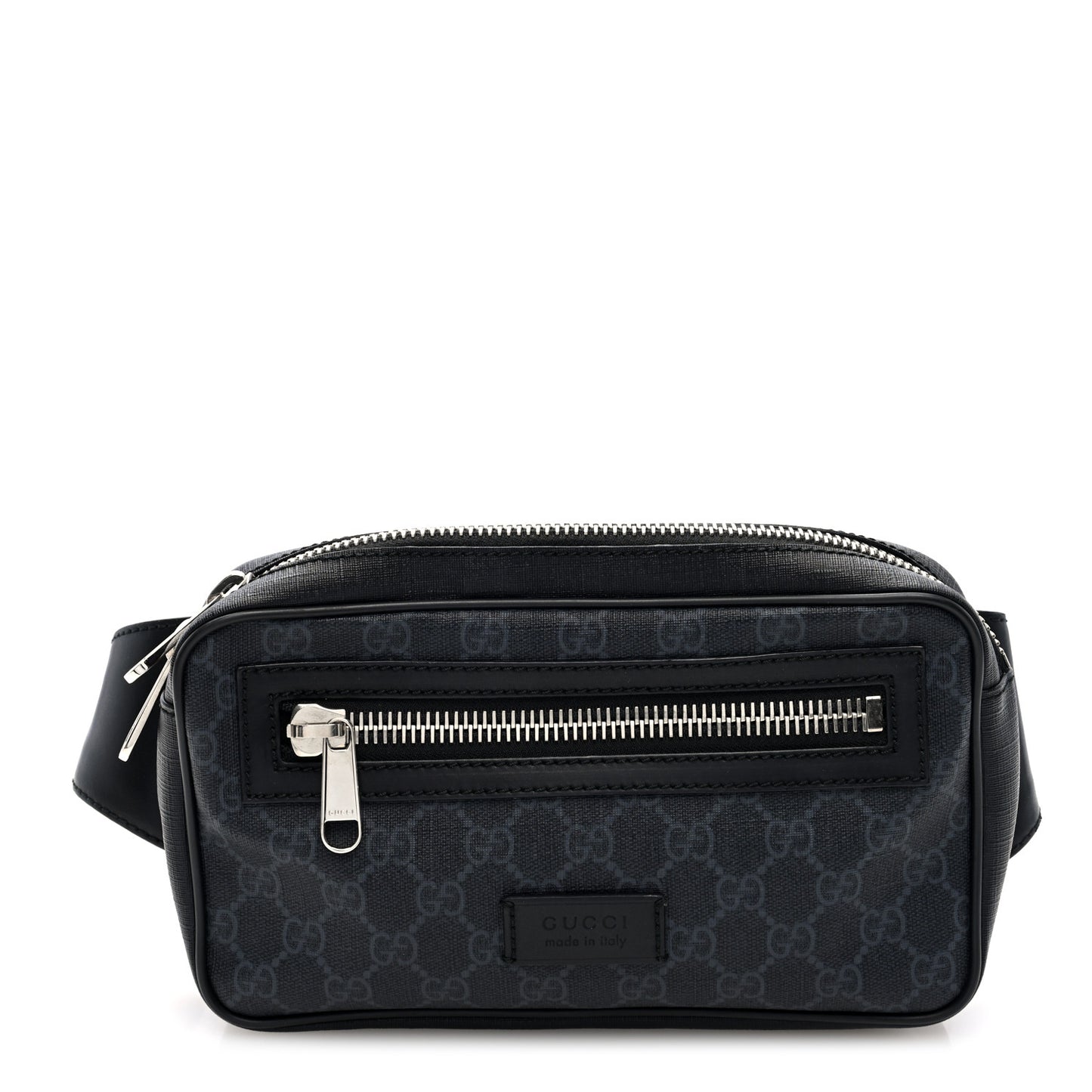 Soft GG Supreme Monogram Web Belt Bag Black Grey