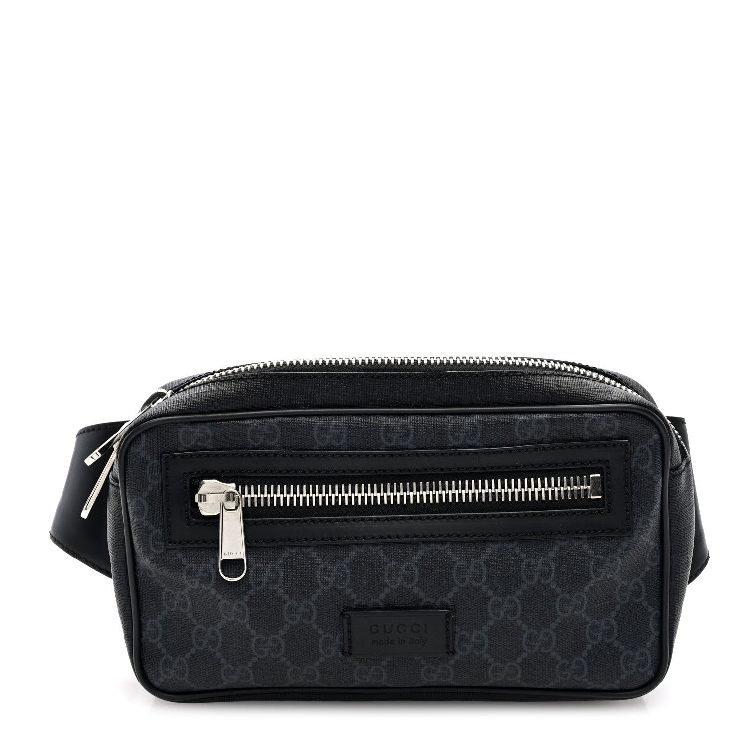 Gucci Soft GG Supreme Monogram Web Belt Bag Black Grey 1 of 10