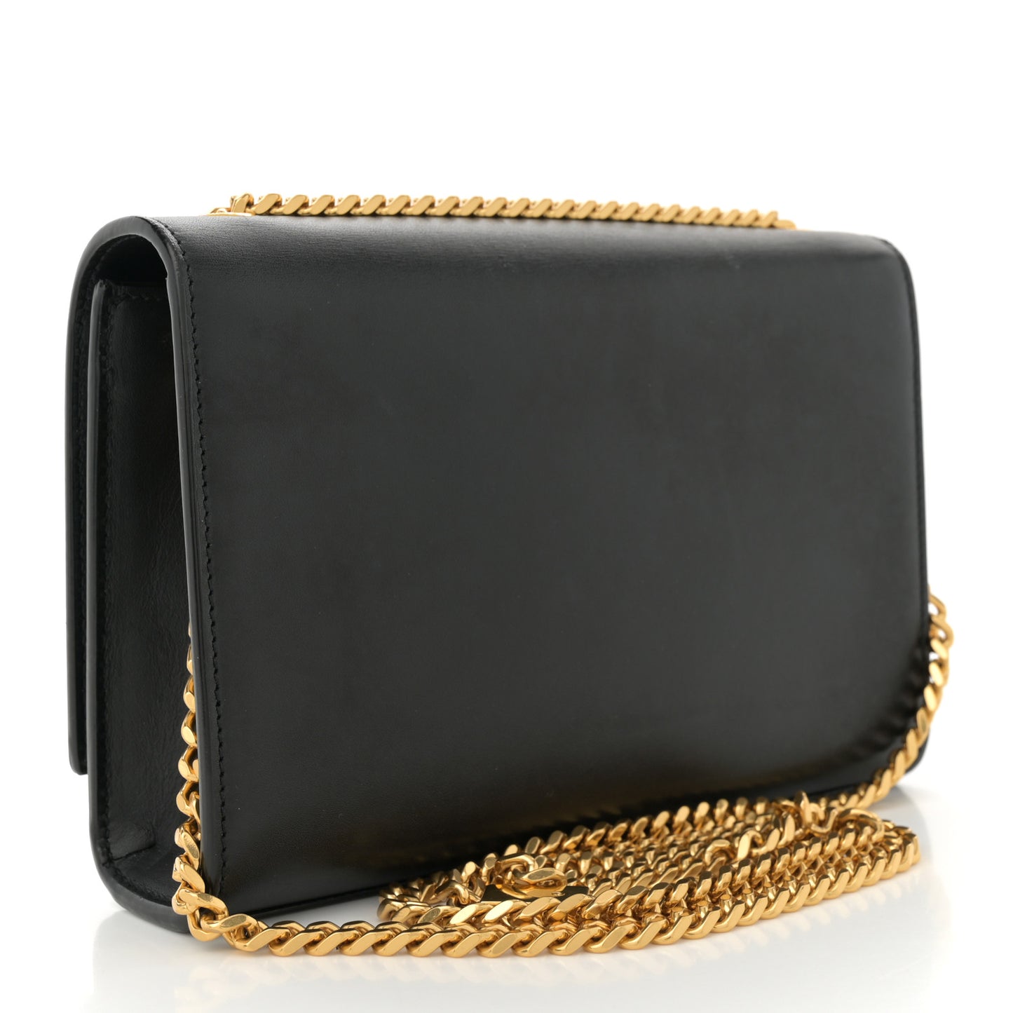 Calfskin Small Classic Monogram Kate Tassel Satchel Black