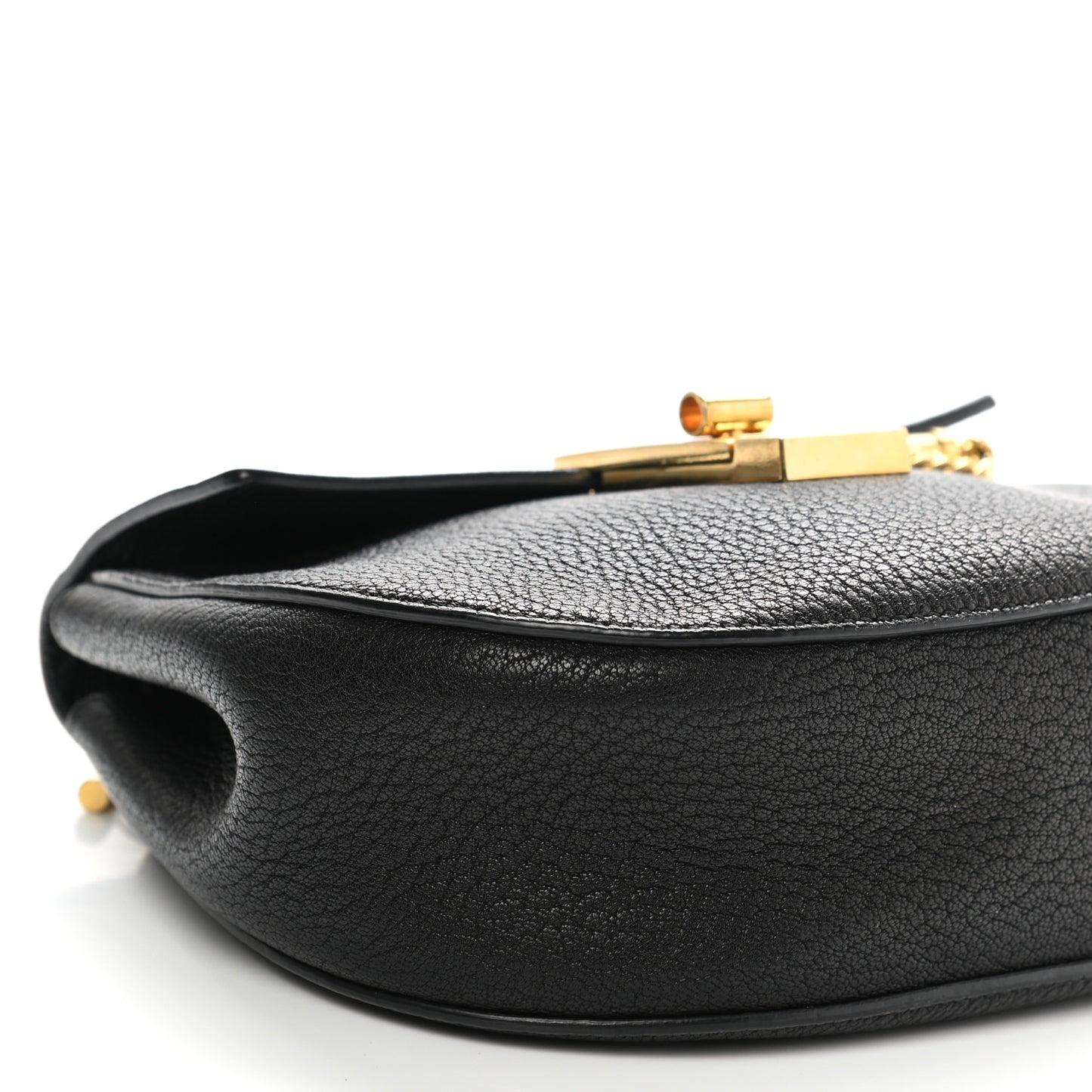 Grained Lambskin Mini Drew Shoulder Bag Black