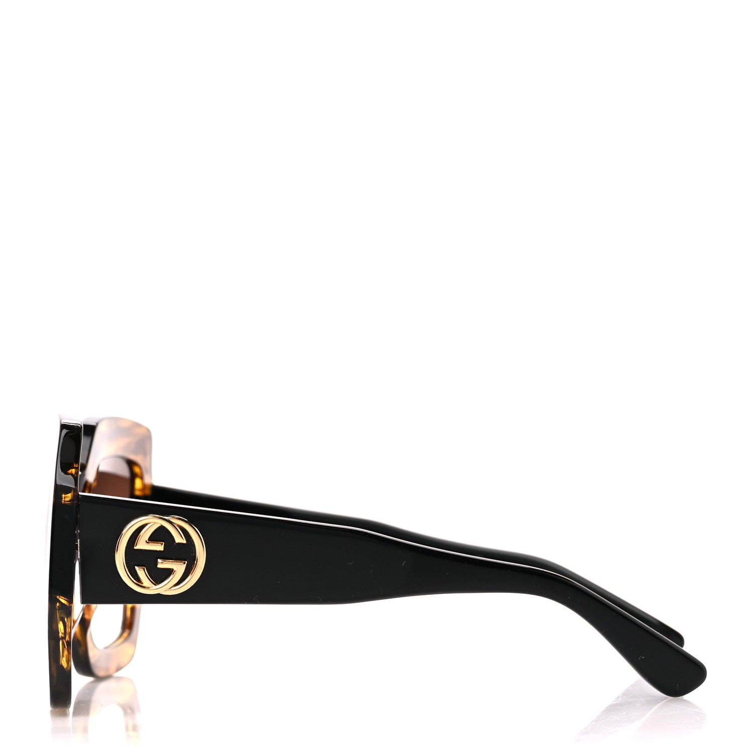 Gucci Acetate Square Frame Sunglasses GG0053S Havana 3 of 8