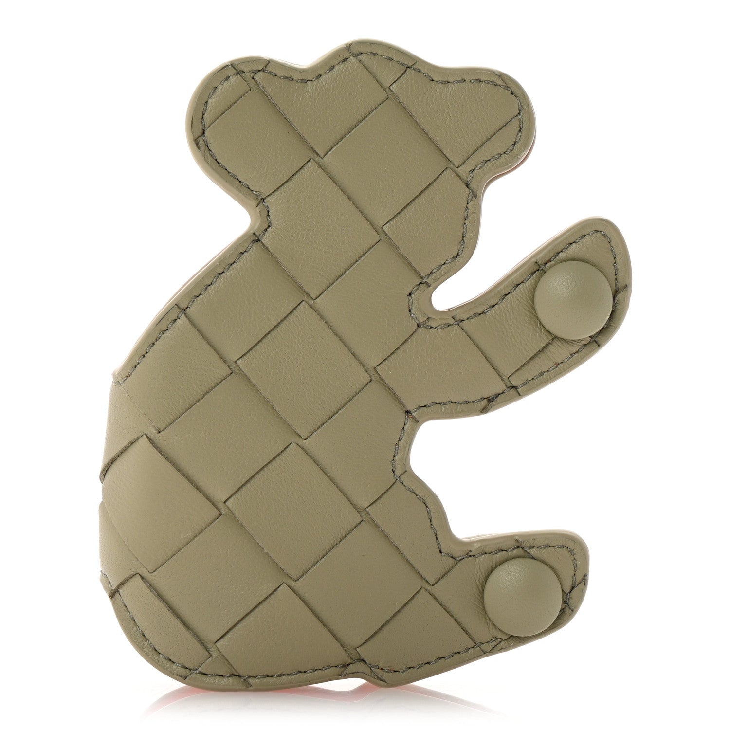Bottega Veneta Nappa Intrecciato Koala Bag Charm Travertine Orange