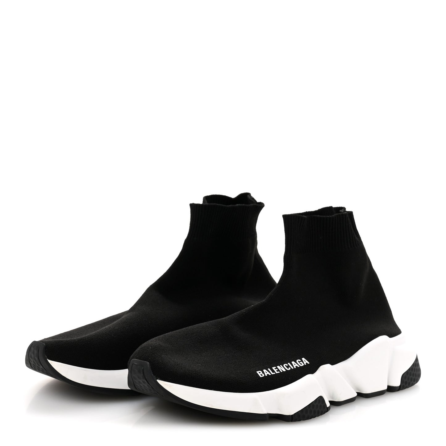 Neoprene Knit Womens Speed Sneakers 39 Black White