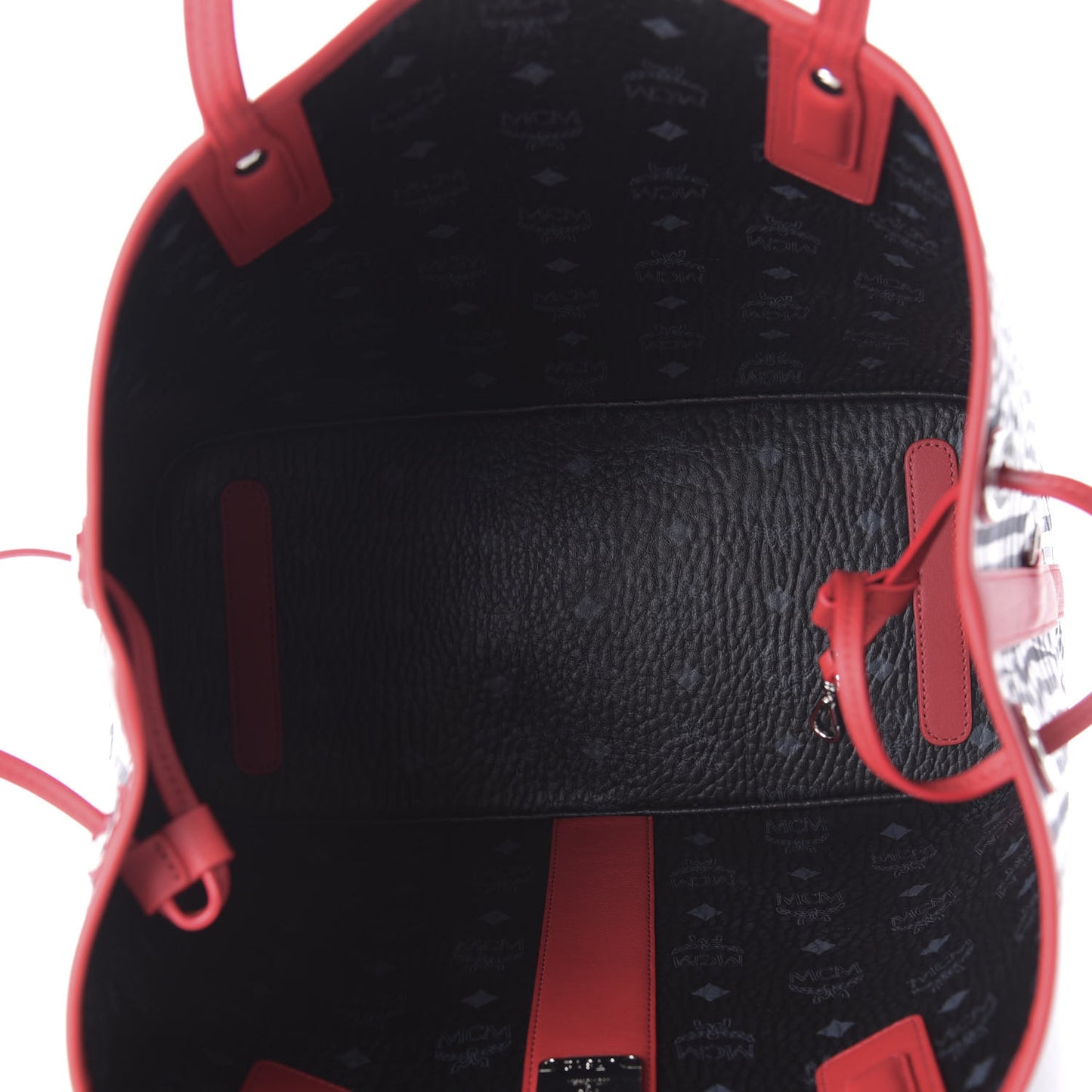 Visetos Medium Liz Reversible Shopper Tote Black Red