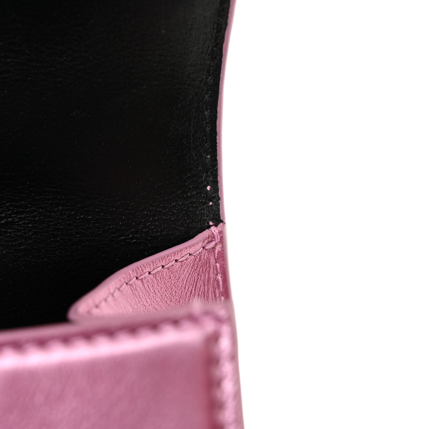 Metallic Shiny Calfskin Hourglass Top Handle Bag XS Pink