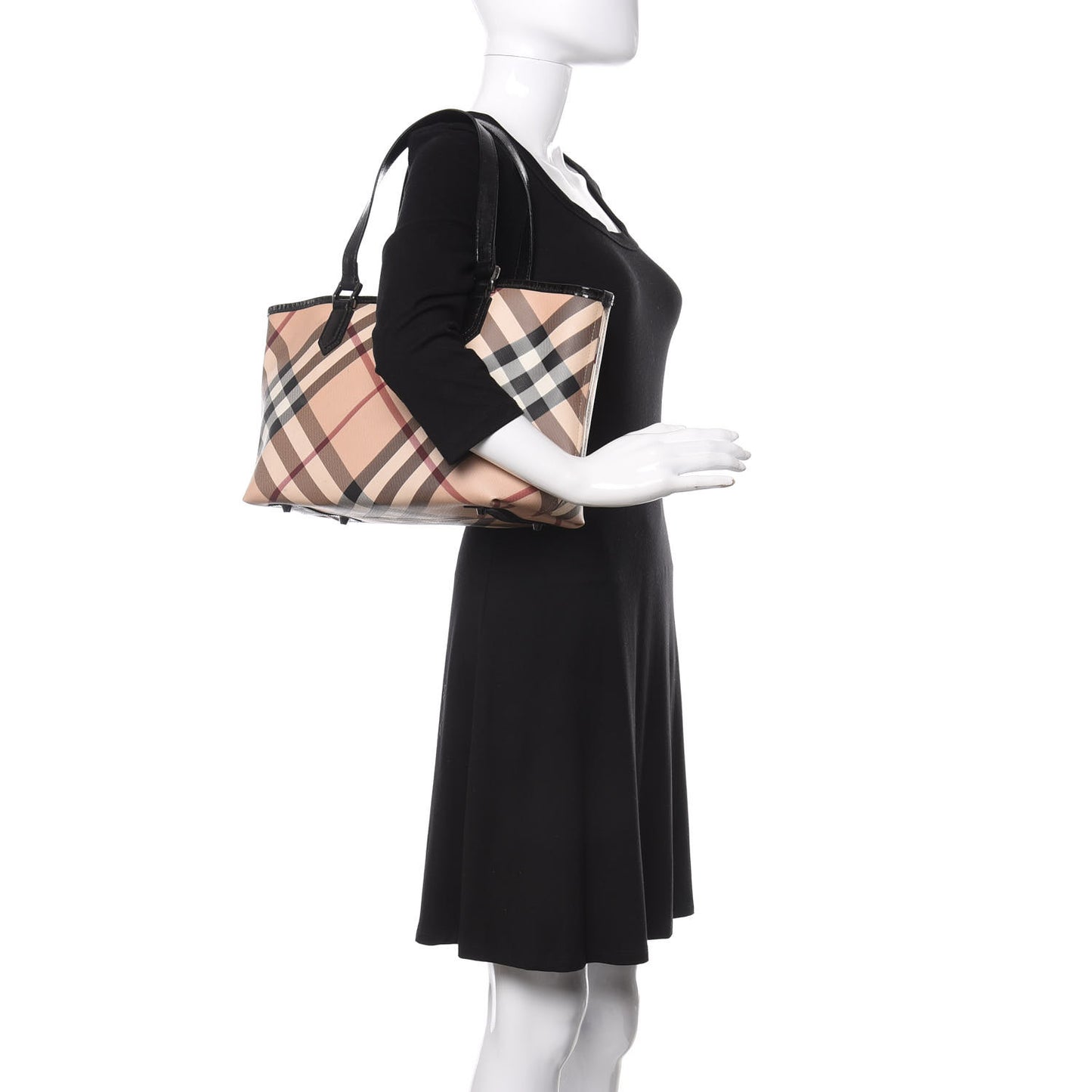 Nova Check Small Nickie Tote Black
