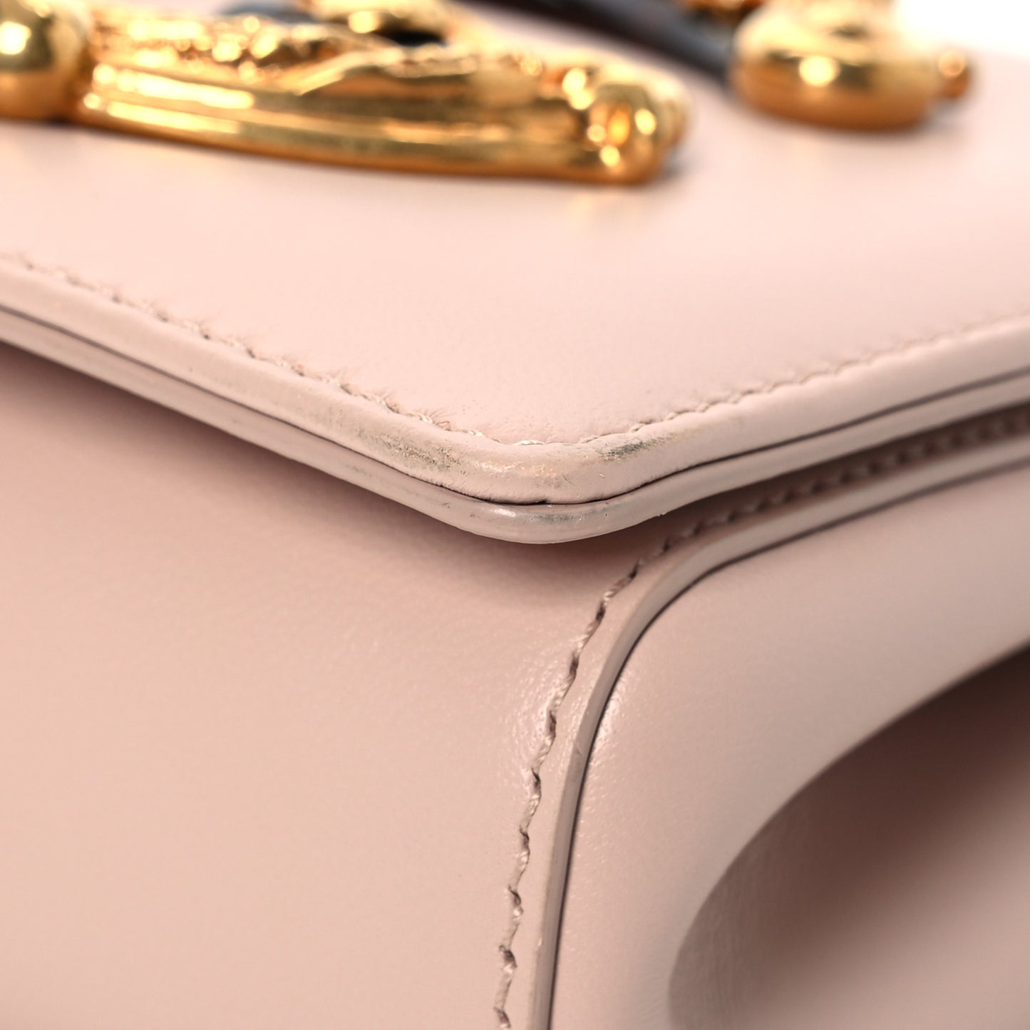 DOLCE GABBANA Calfskin DG Girls Shoulder Bag Pink