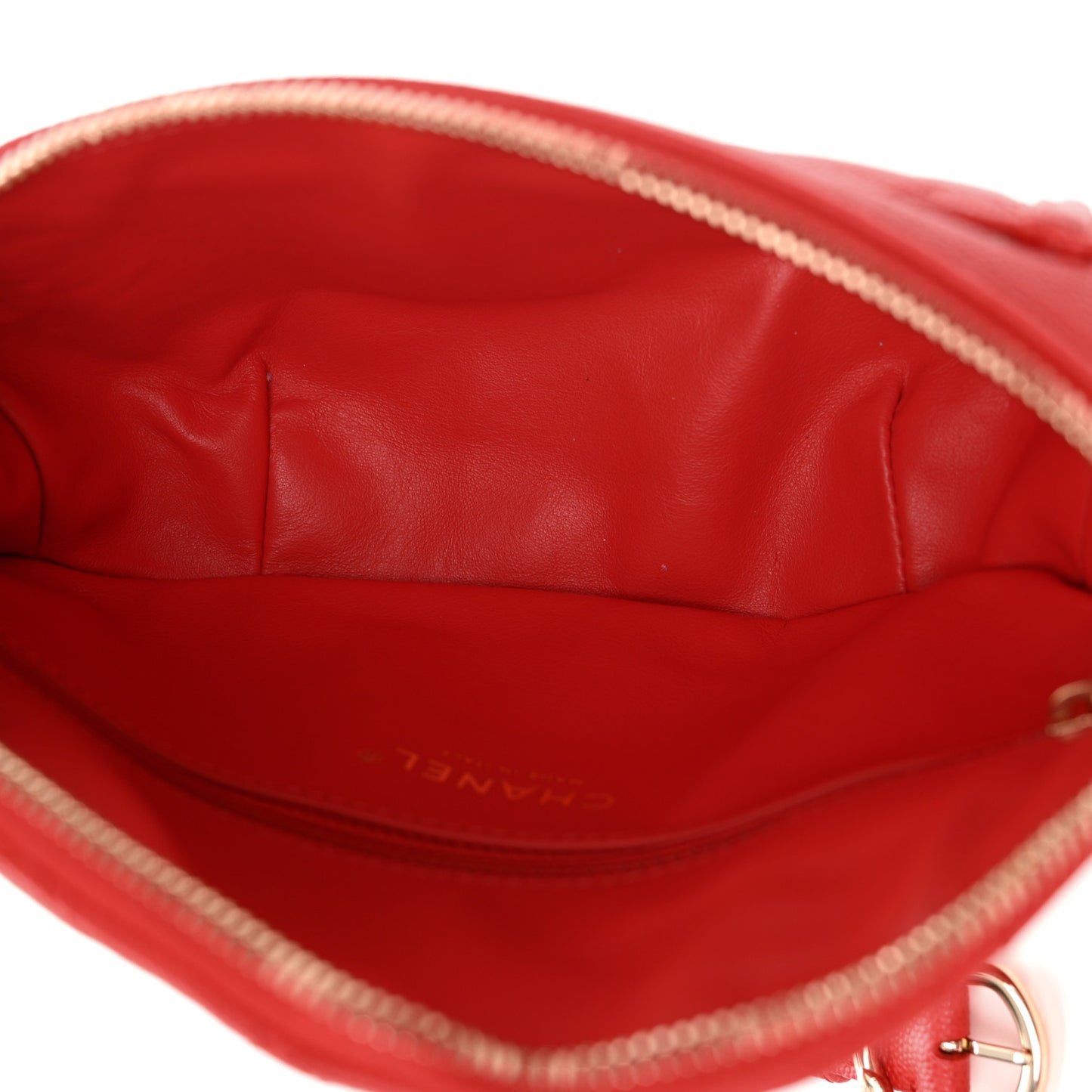 Caviar Quilted Filigree Waist Bag Red