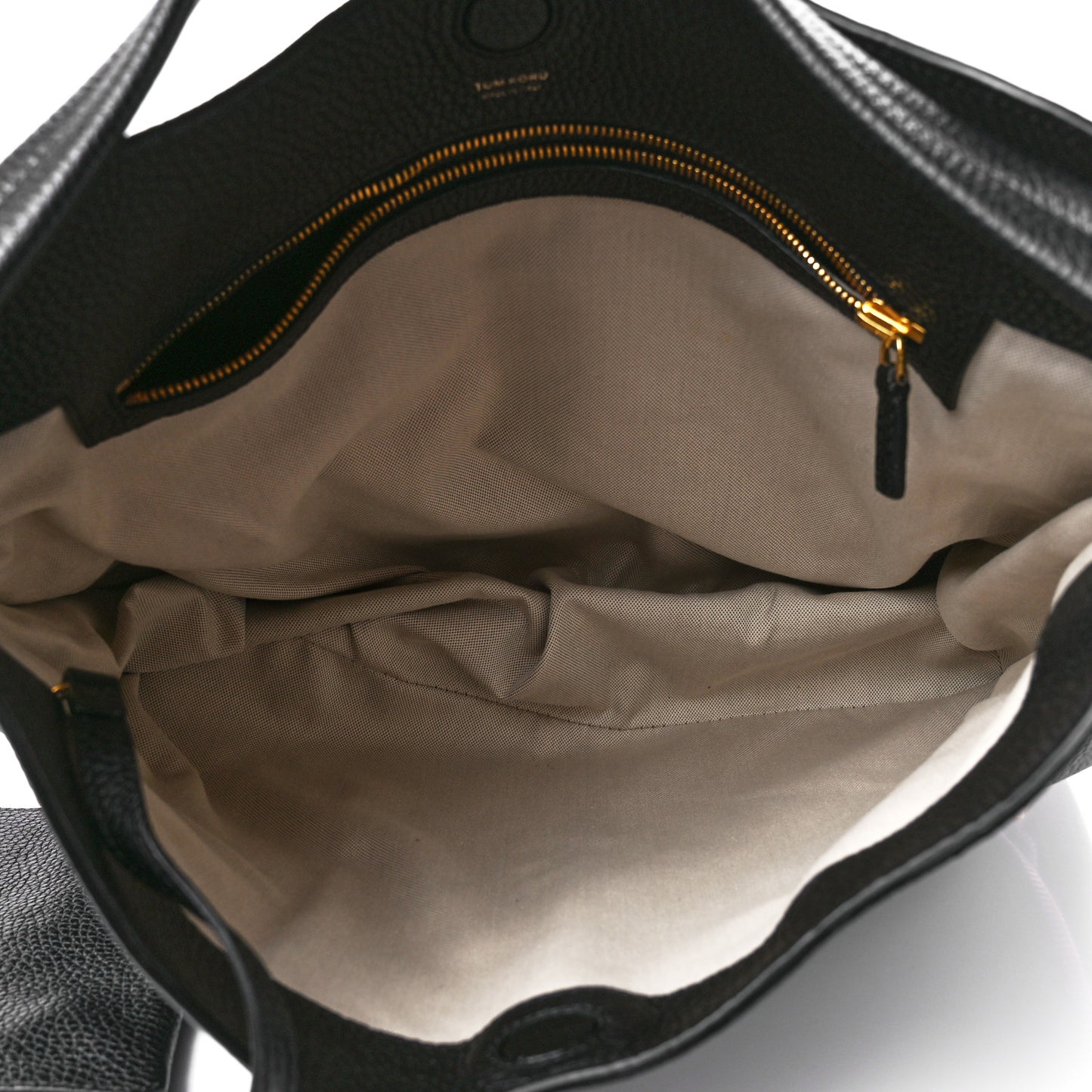 Pebbled Calfskin Small Alix Padlock Zip Hobo Bag Black