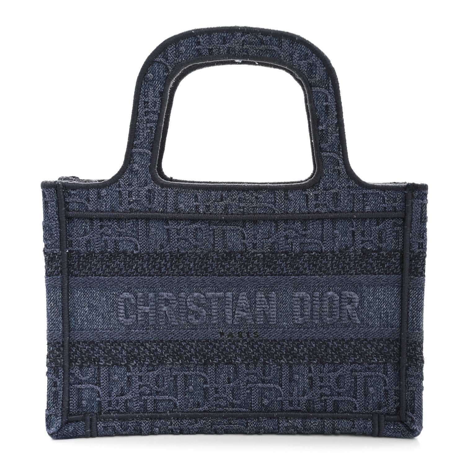 Christian Dior Oblique Denim Mini Book Tote Blue 1776503