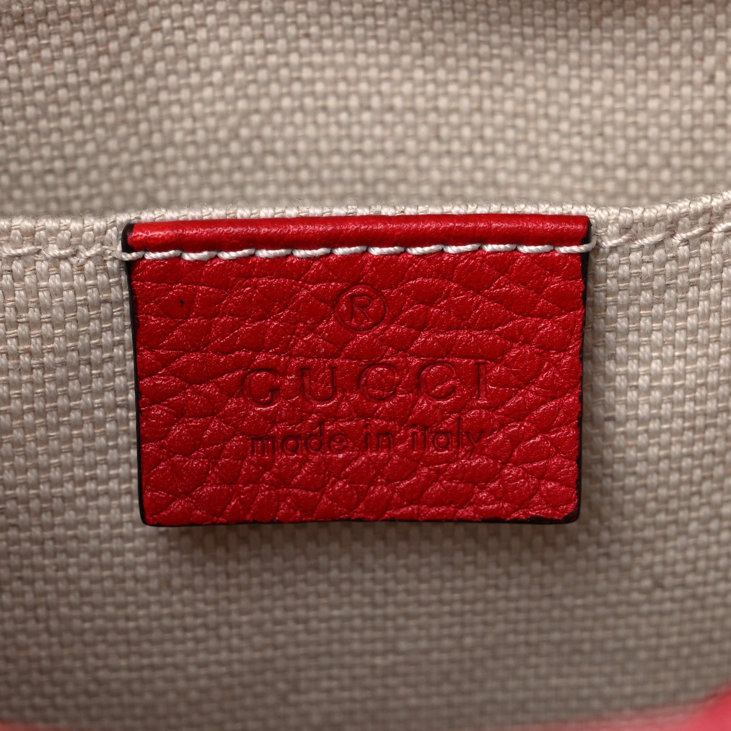 Gucci Pebbled Calfskin Small Soho Disco Bag Tabasco Red 6 of 16