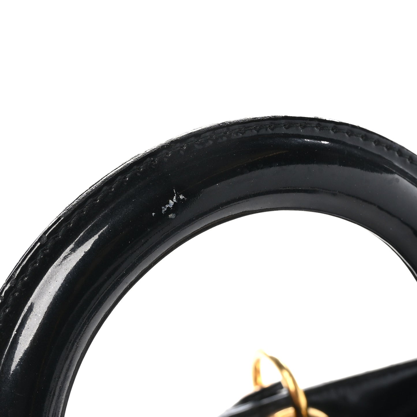 Patent Cannage Large Lady Dior Black