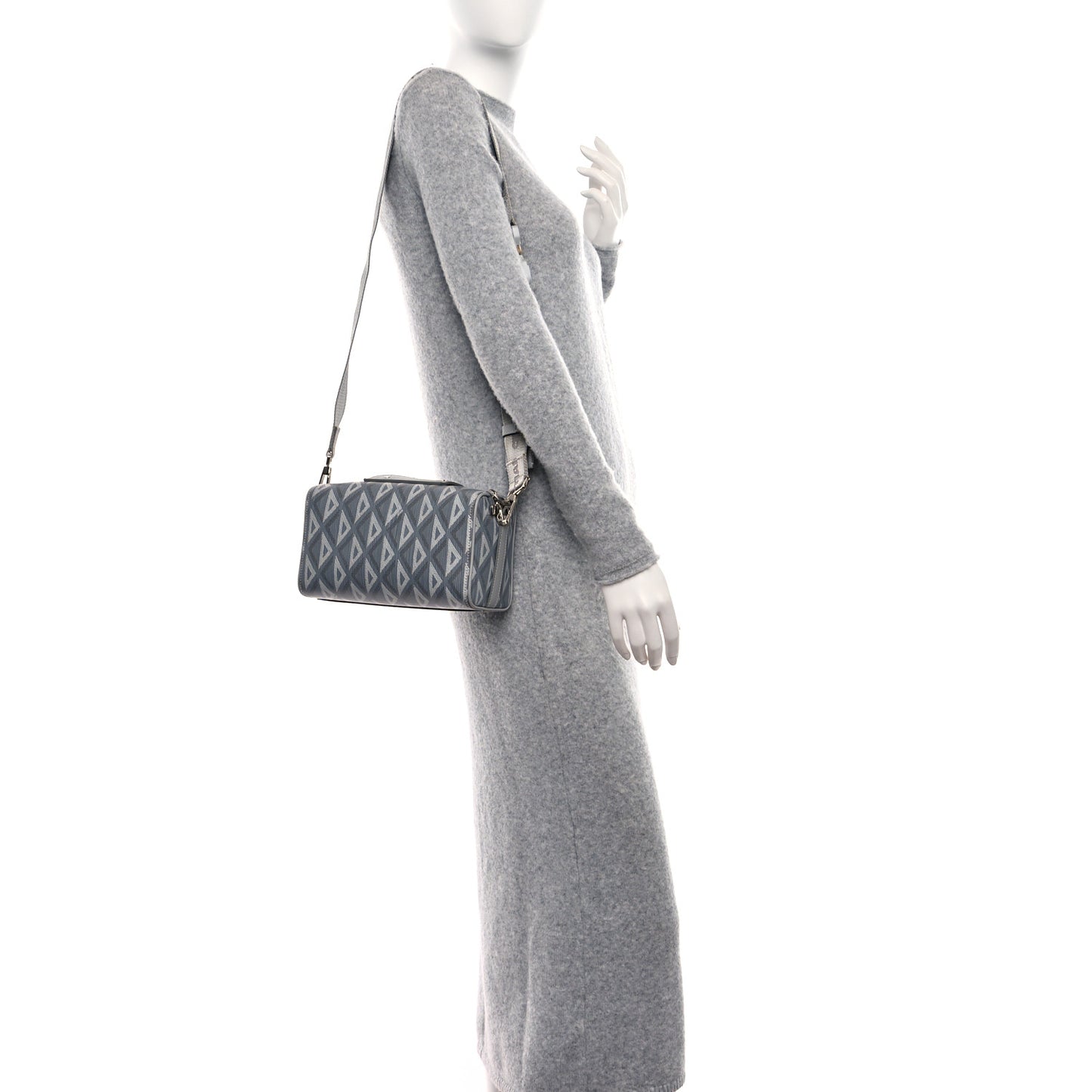 Coated Canvas CD Diamond Lingot 22 Bag Gray