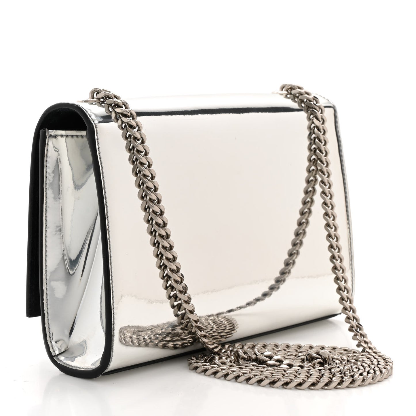 Vinyl Mirror Small Classic Monogram Kate Satchel Argento