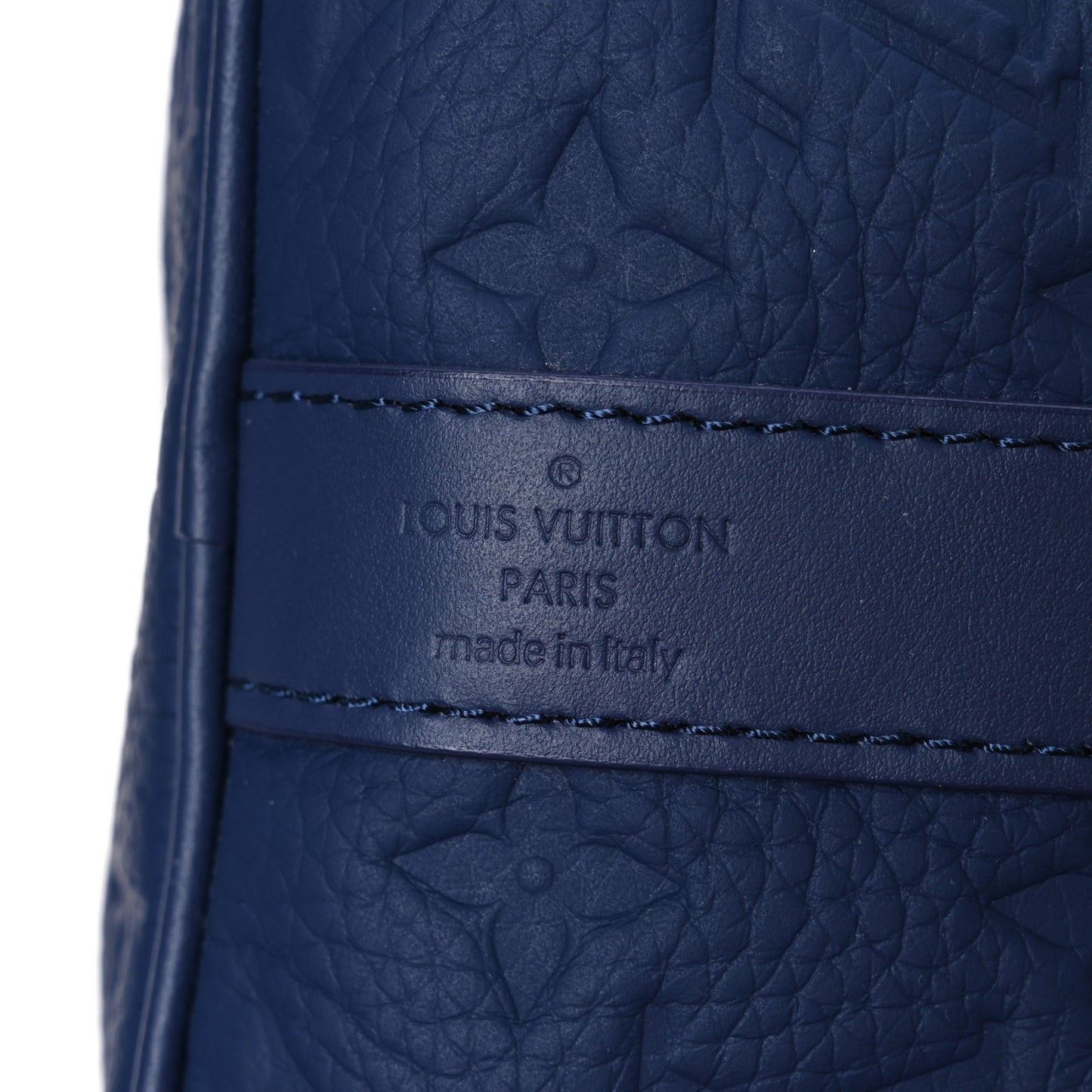 Monogram Taurillon Keepall Bandouliere 35 Blue