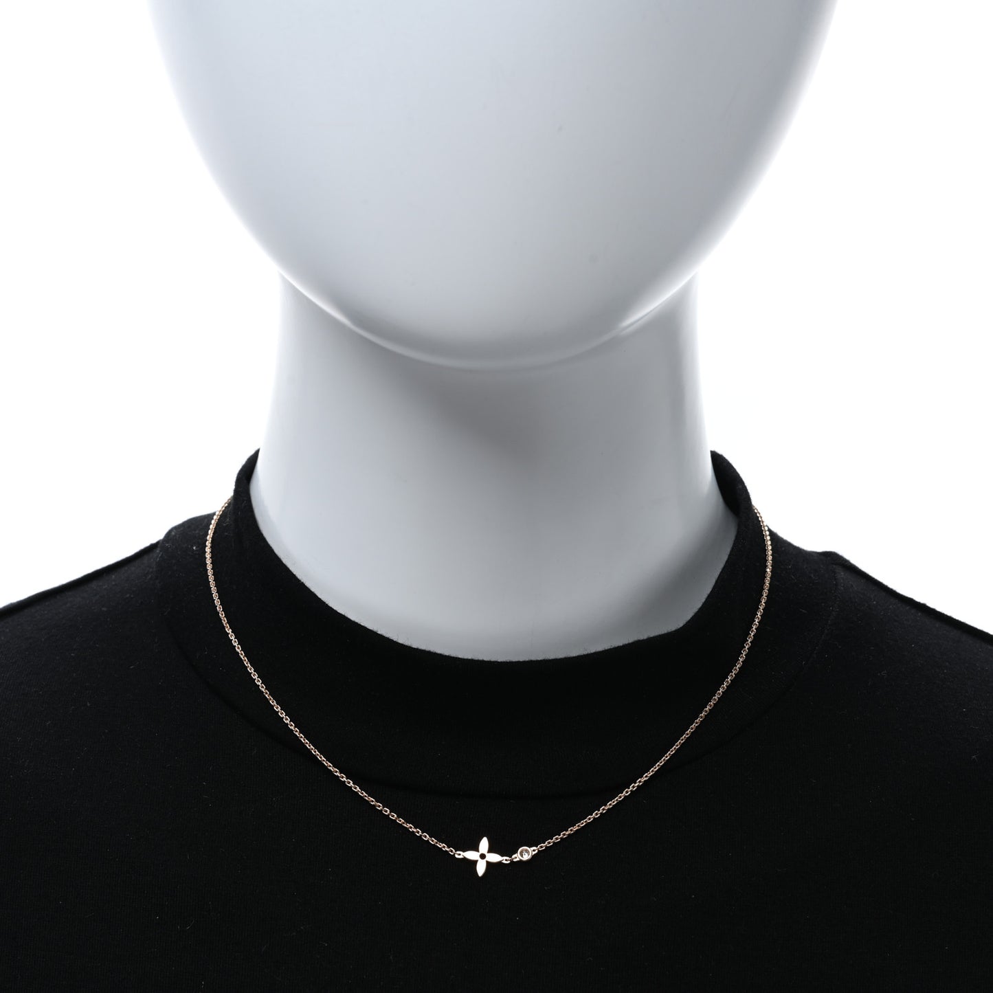 18K Pink Gold Diamond Idylle Blossom Pendant Necklace