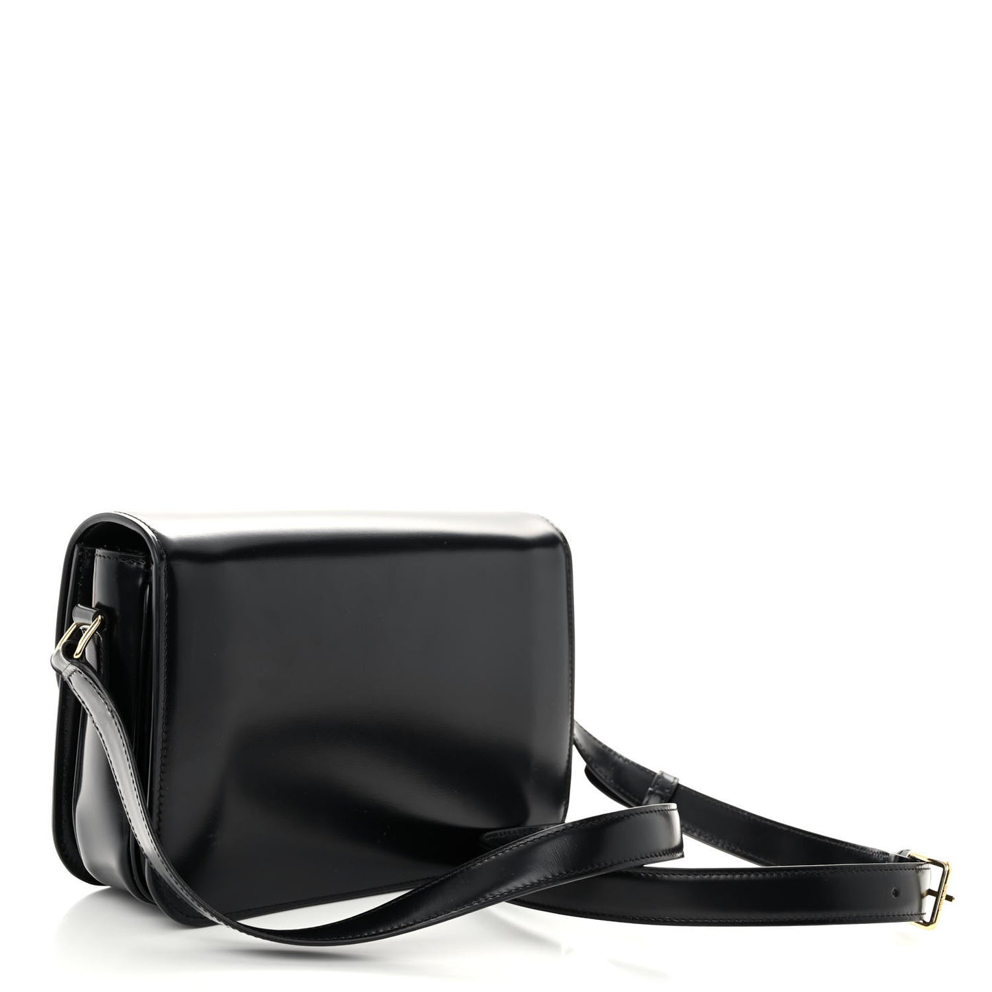 Shiny Calfskin Medium Triomphe Black