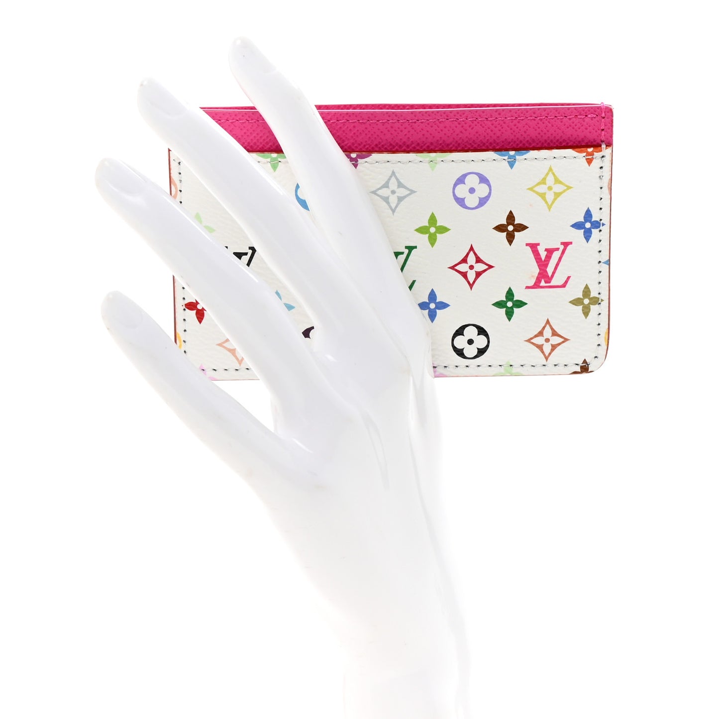 LV X TM Monogram Multicolor Card Holder Kawaii Pink