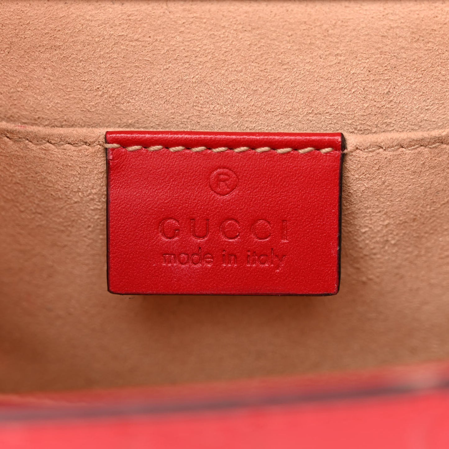 Guccissima Small Padlock Shoulder Bag Hibiscus Red