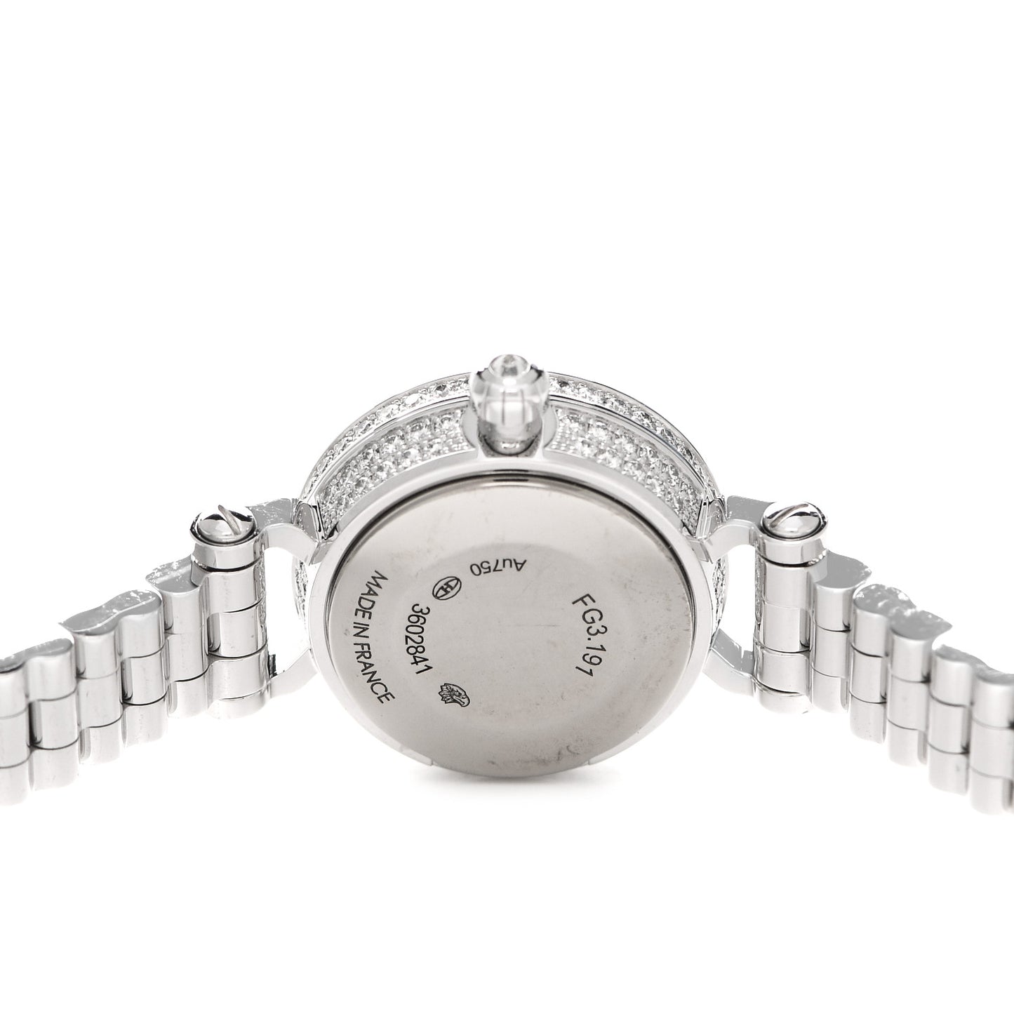 18K White Gold Diamond Pave 16mm Faubourg Quartz Watch