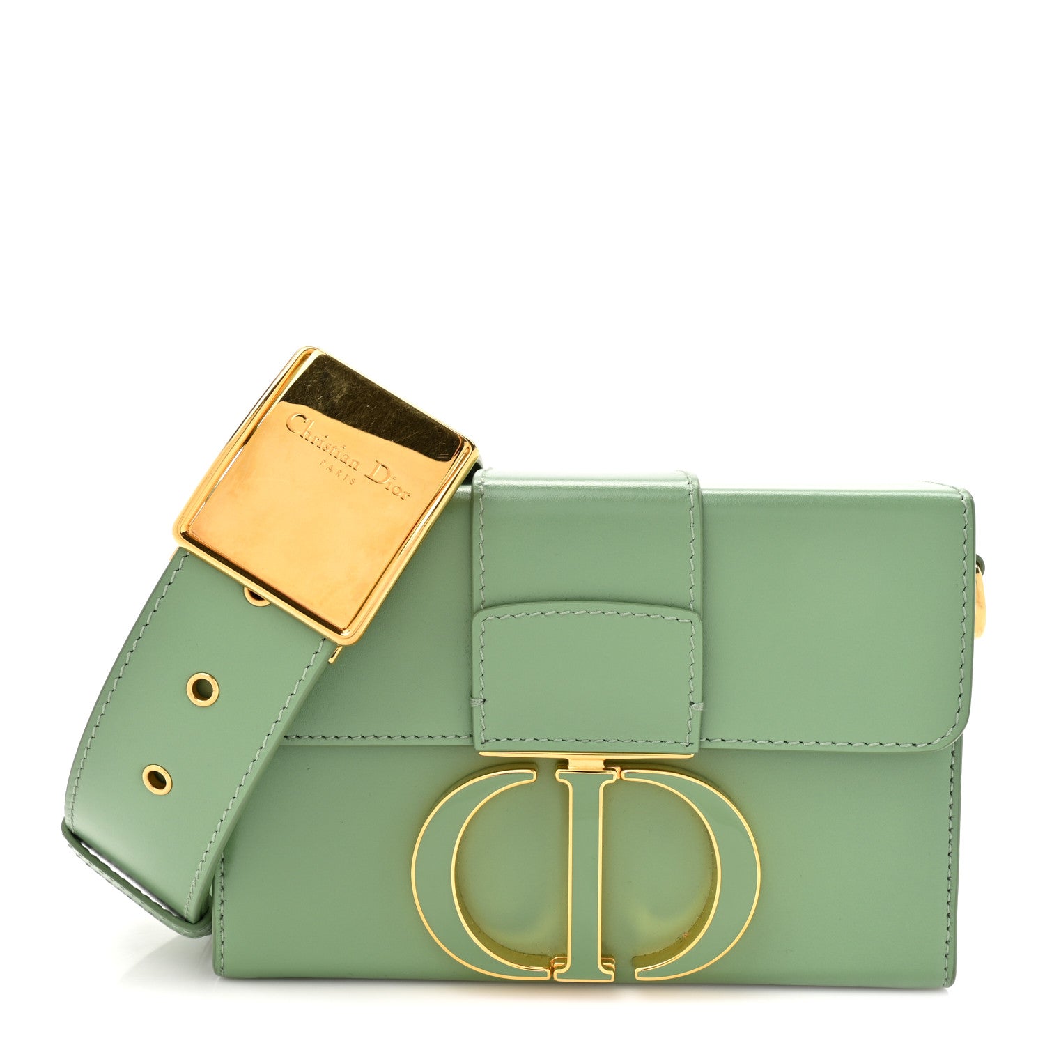 Christian Dior Box Calfskin 30 Montaigne Box Bag Mint Green