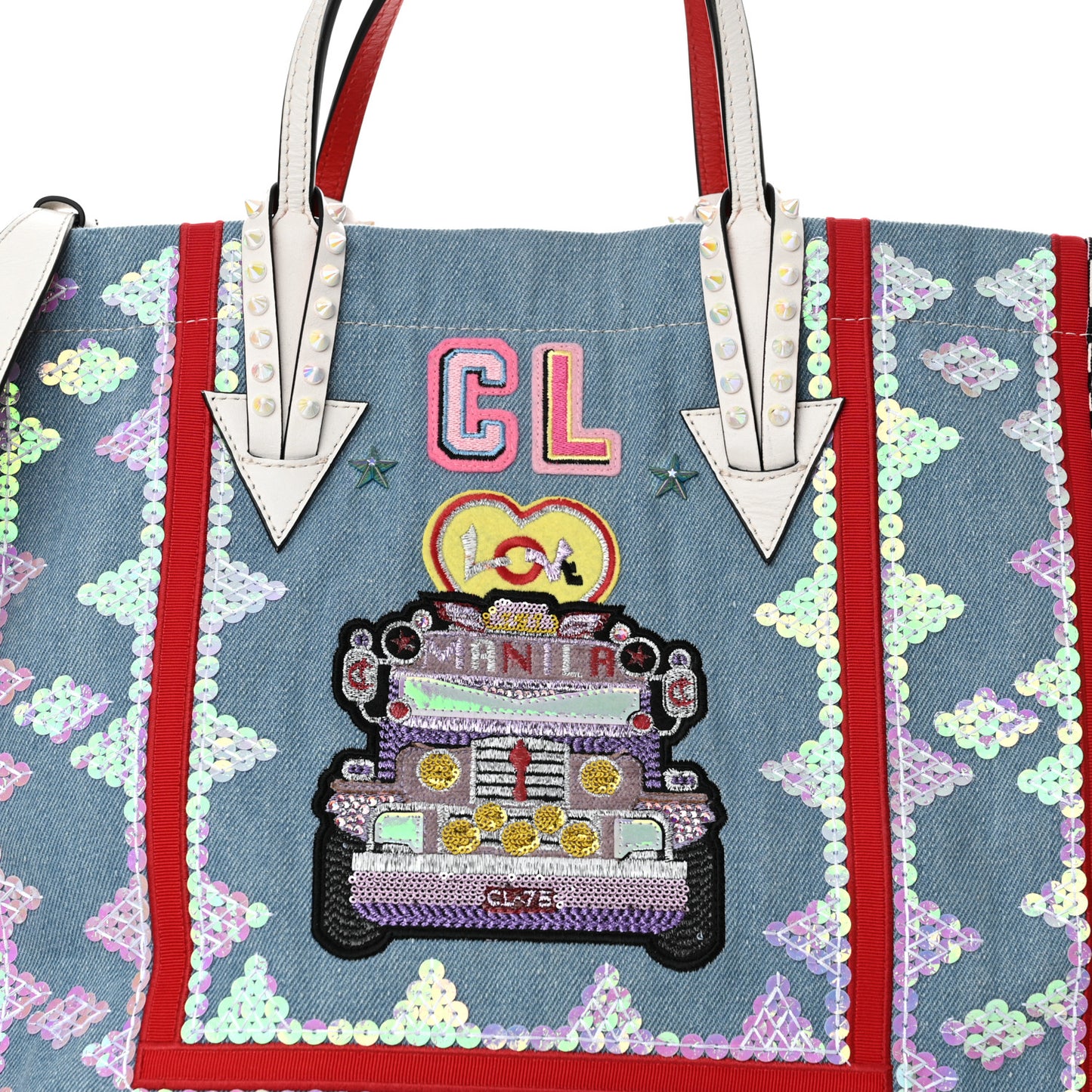 Jacquard Embellished Manilacaba Tote Multicolor