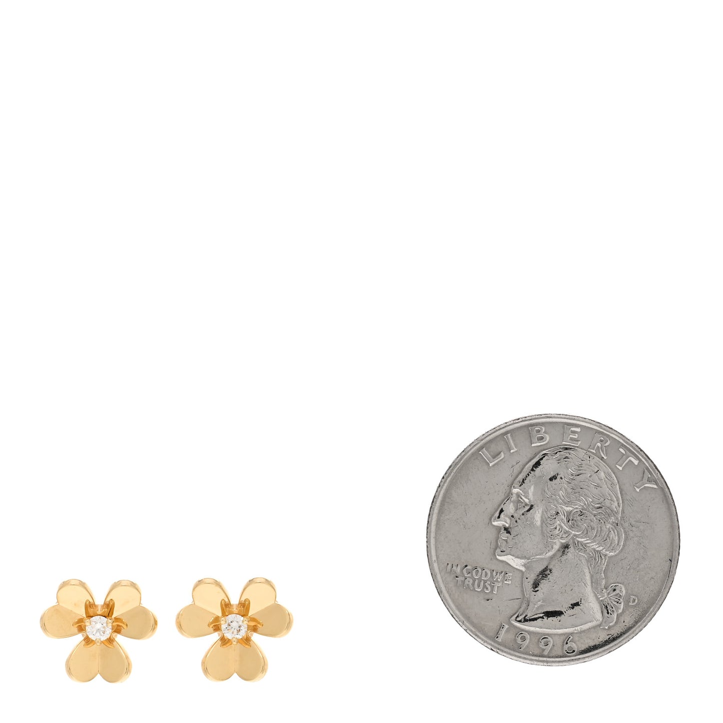 18K Yellow Gold Diamond Mini Frivole Earrings