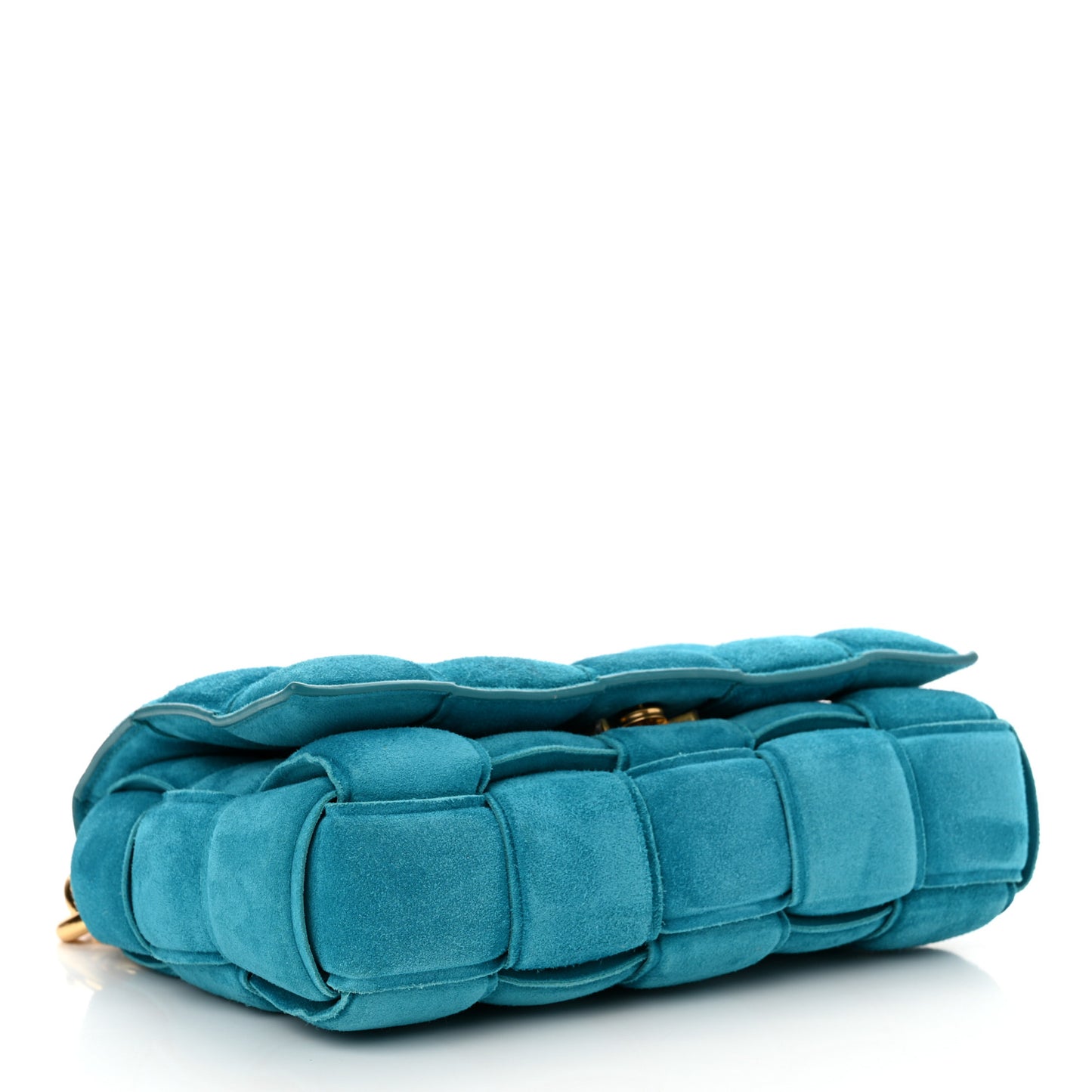 Suede Maxi Intrecciato Padded Chain Cassette Crossbody Bag Blaster