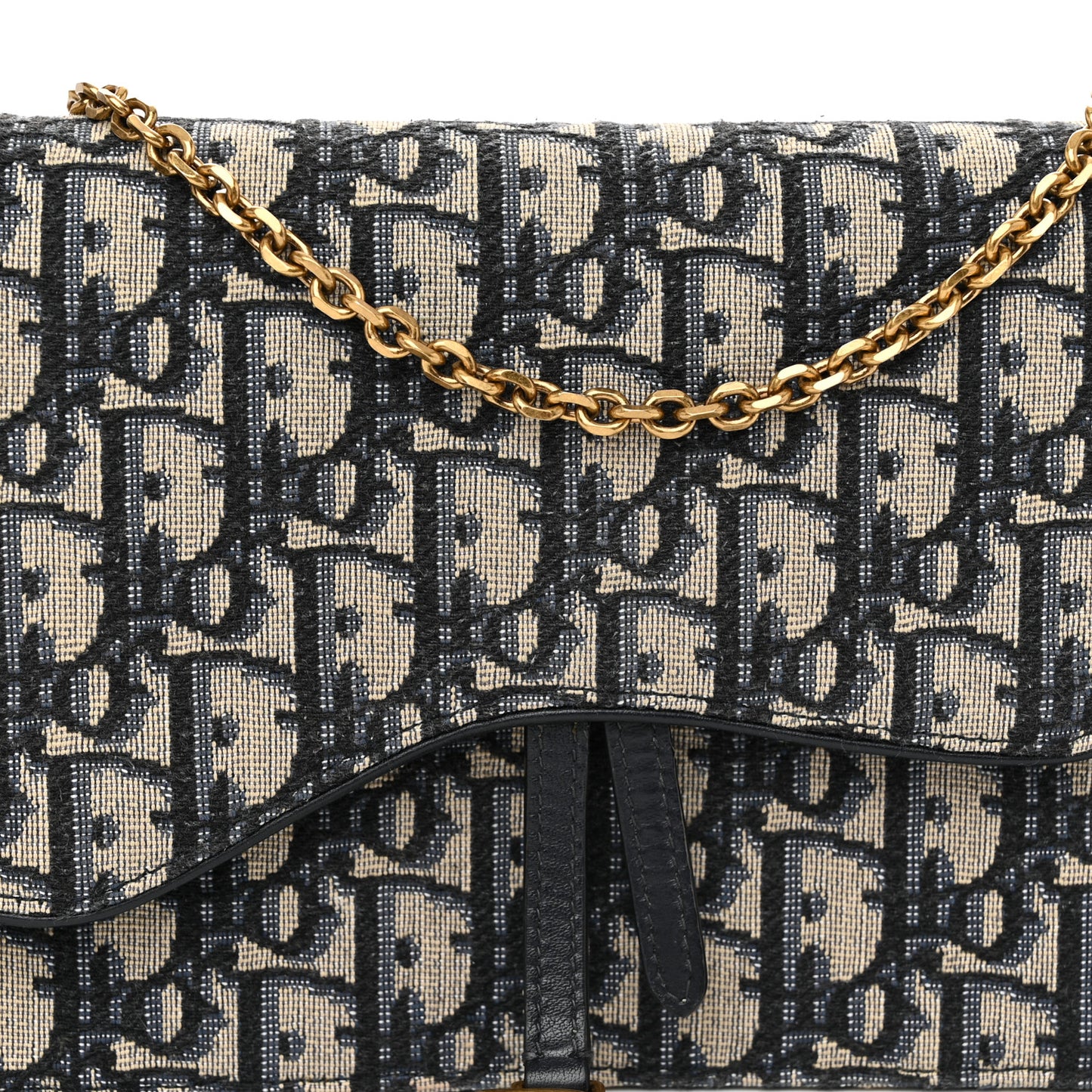 Oblique Saddle Chain Pouch Blue