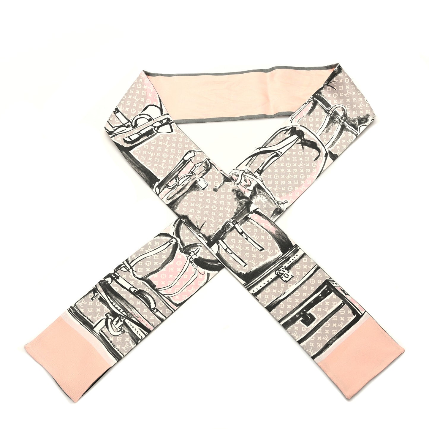 Silk Monogram Trunks Bandeau Rose Poudre