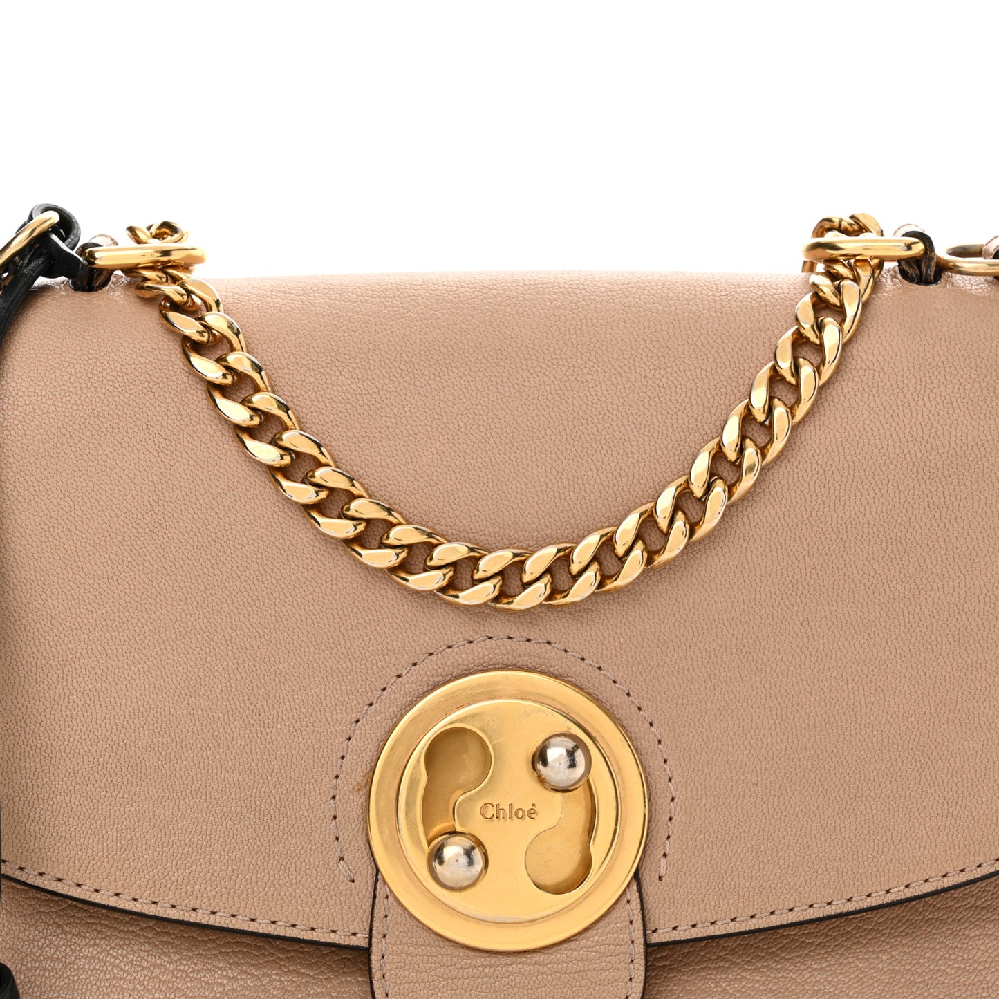 Goatskin Medium Mily Shoulder Bag Biscotti Beige
