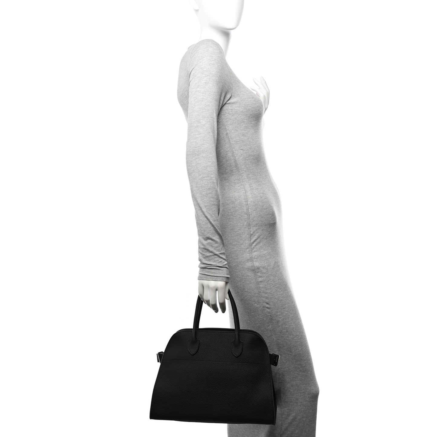 Matte Grained Calfskin Soft Margaux 12 Black