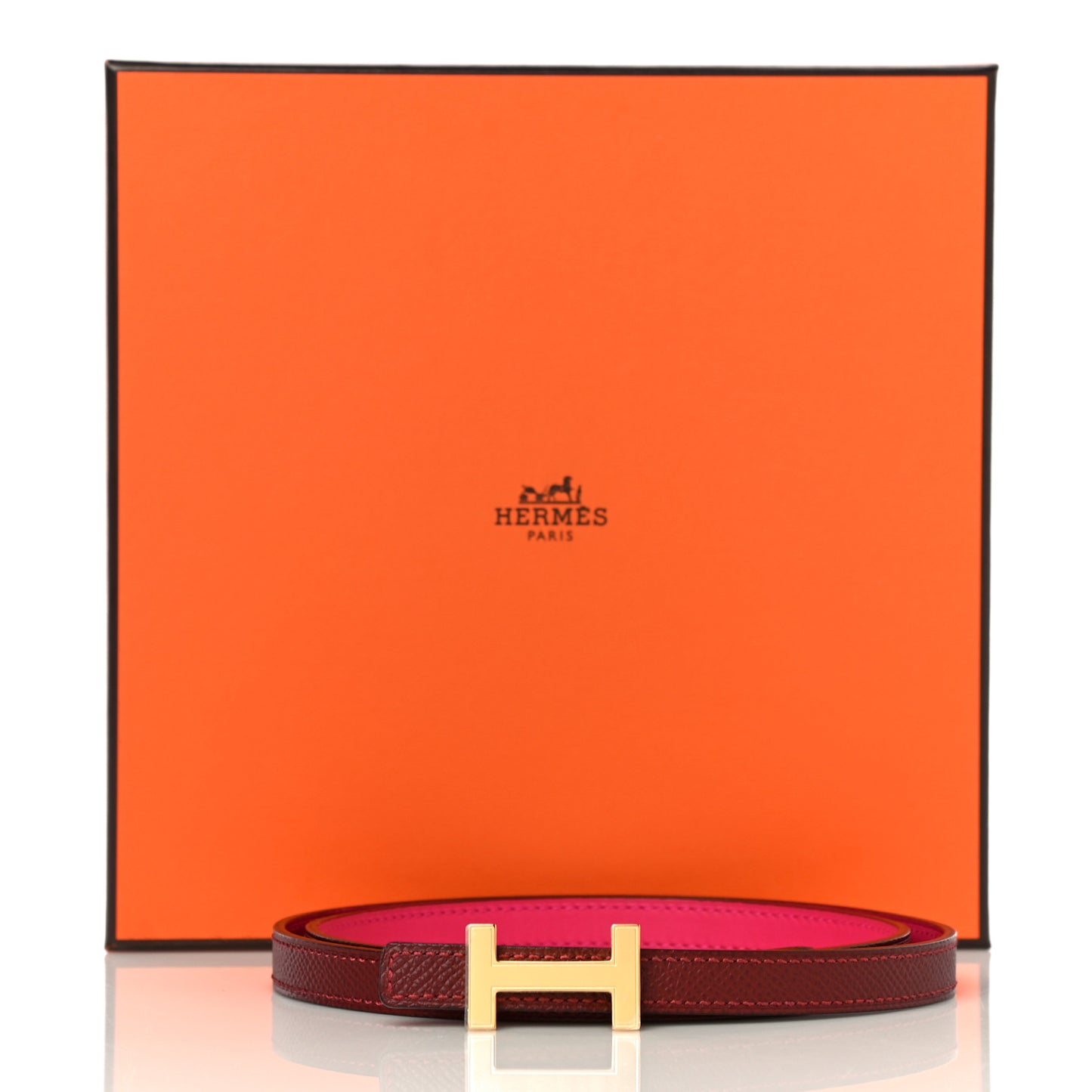 Swift Epsom 13mm Focus Belt 80 Rouge H Rose Mexico