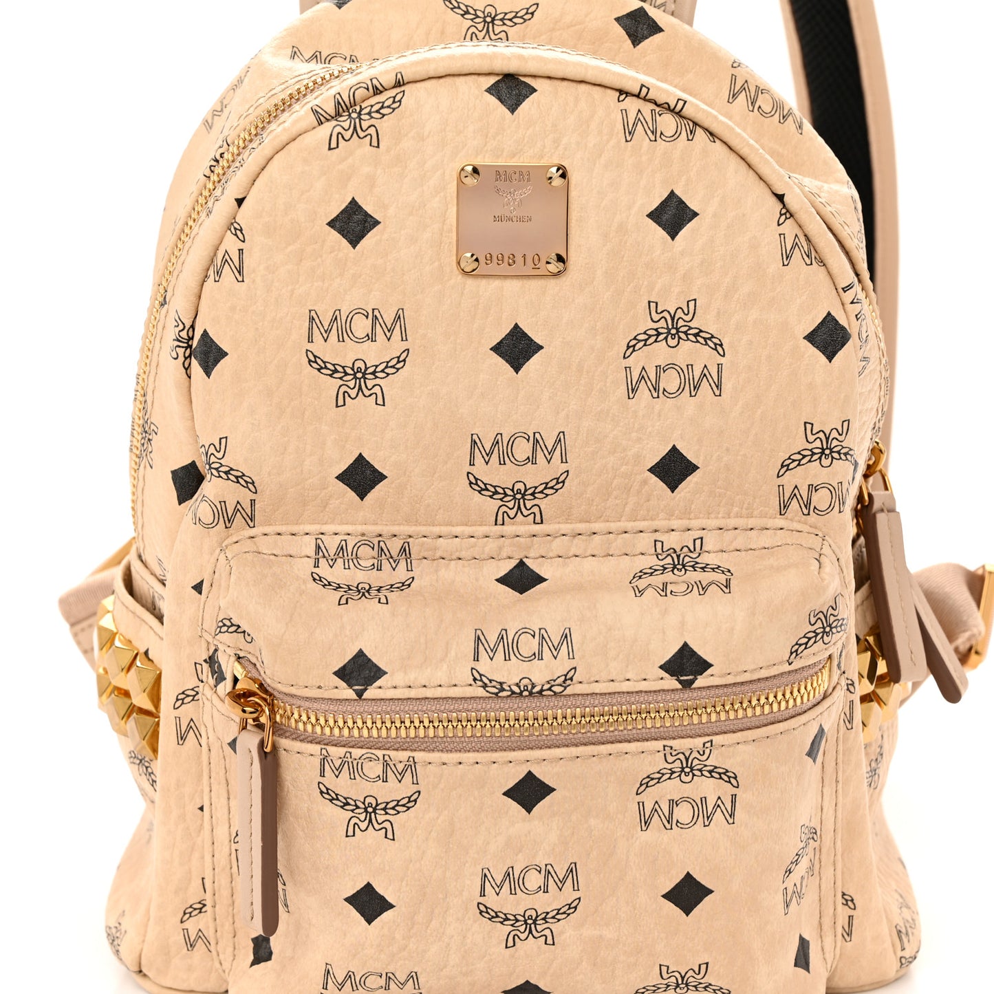 Visetos Side Stud Mini Stark Backpack Beige
