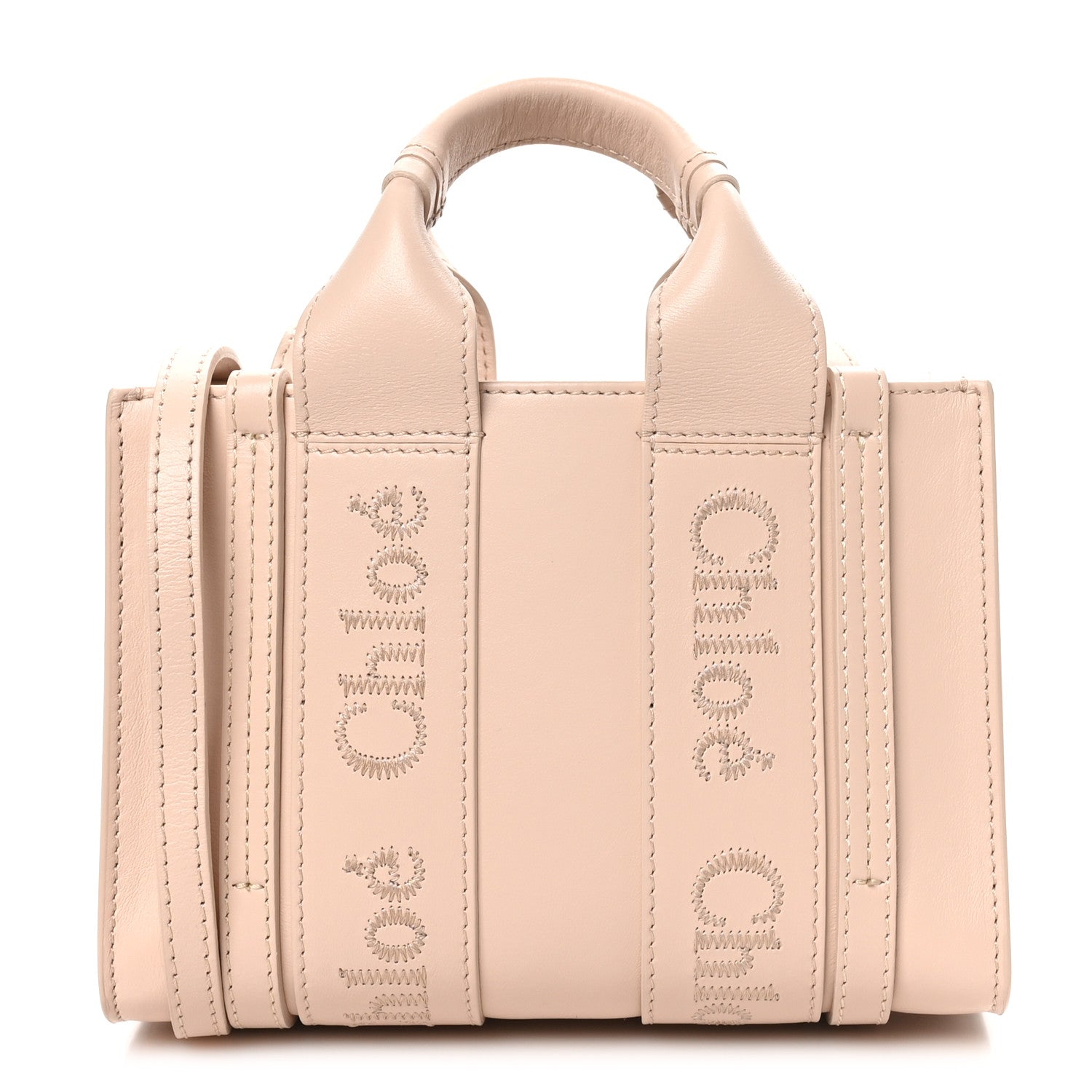 Chloe Calfskin Mini Woody Tote Cement Pink 1757645 – FASHIONPHILE