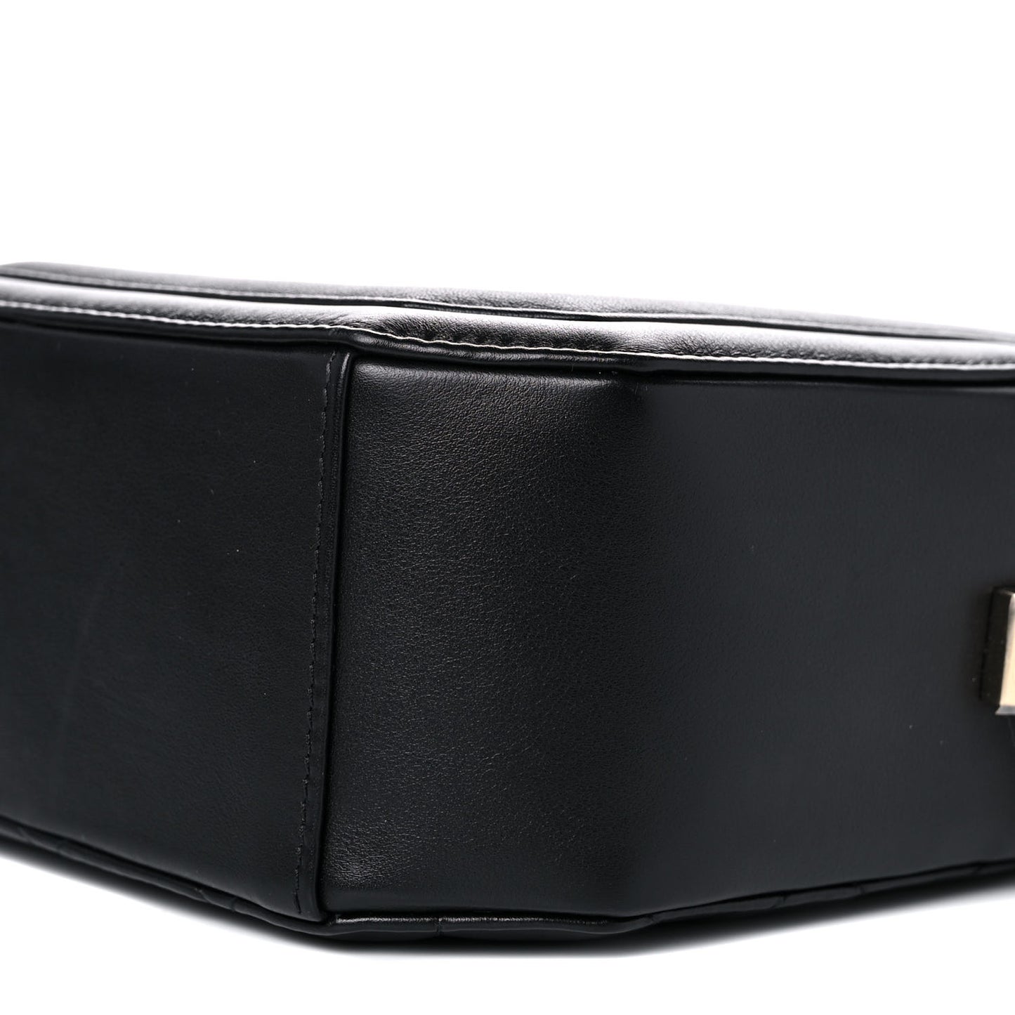 Calfskin CC Clock Camera Case Black