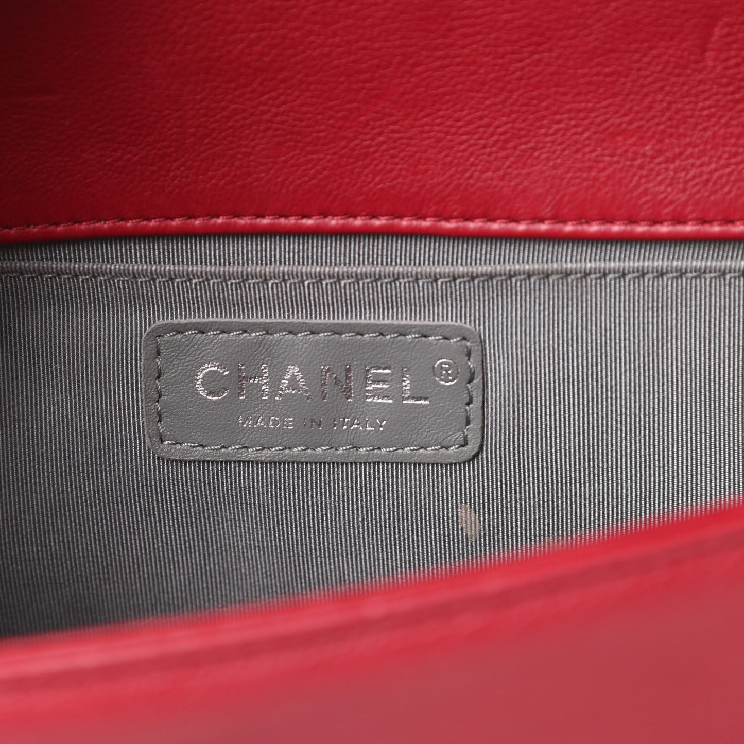 Calfskin Stitched Medium Boy Flap Red