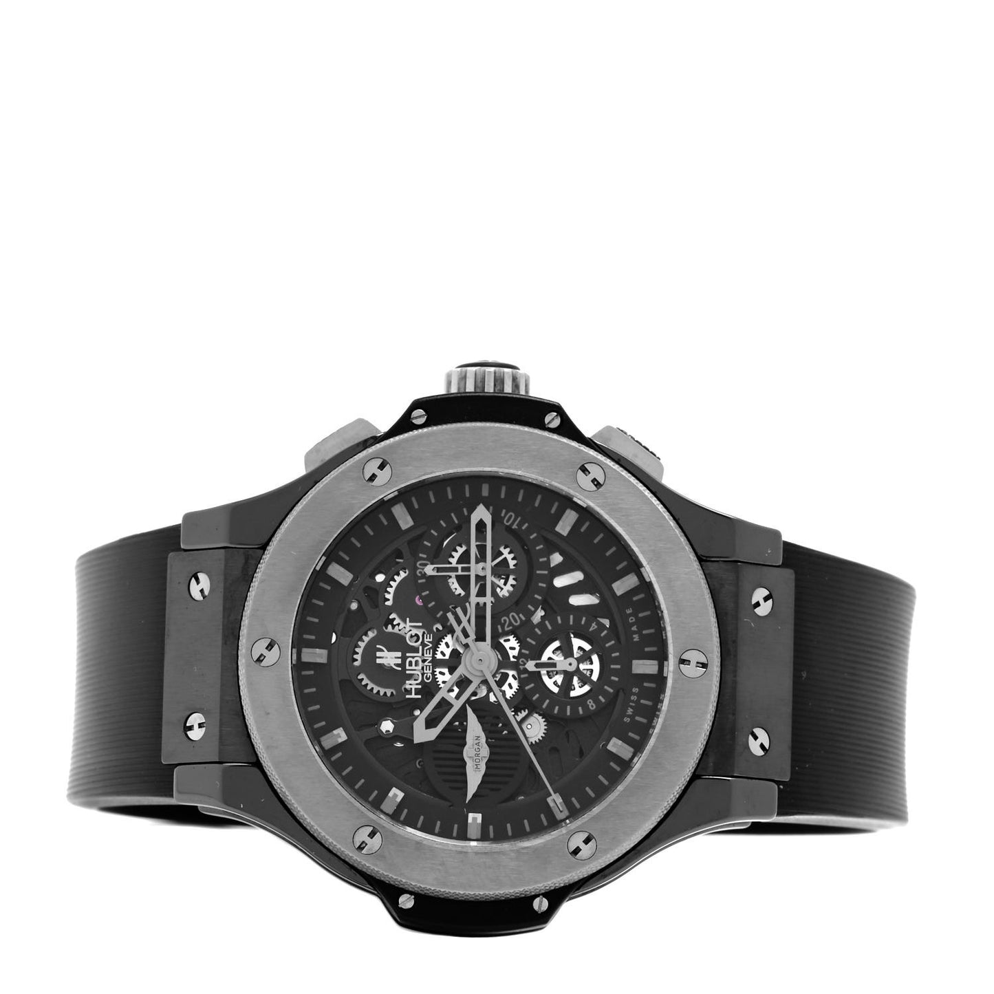 Tungsten Titamium Rubber 45mm Aero Bang Morgan Automatic Watch Black 310.CK.1140.RX.MOR08