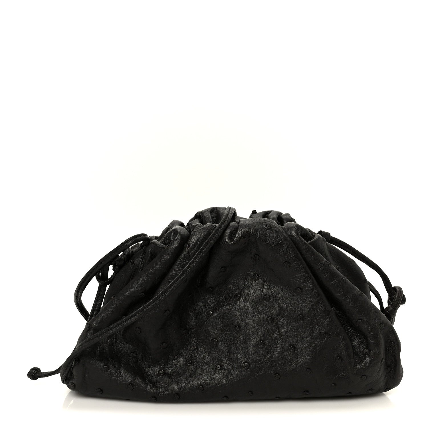 Bottega Veneta Ostrich The Mini Pouch Fondente 1867356 – FASHIONPHILE