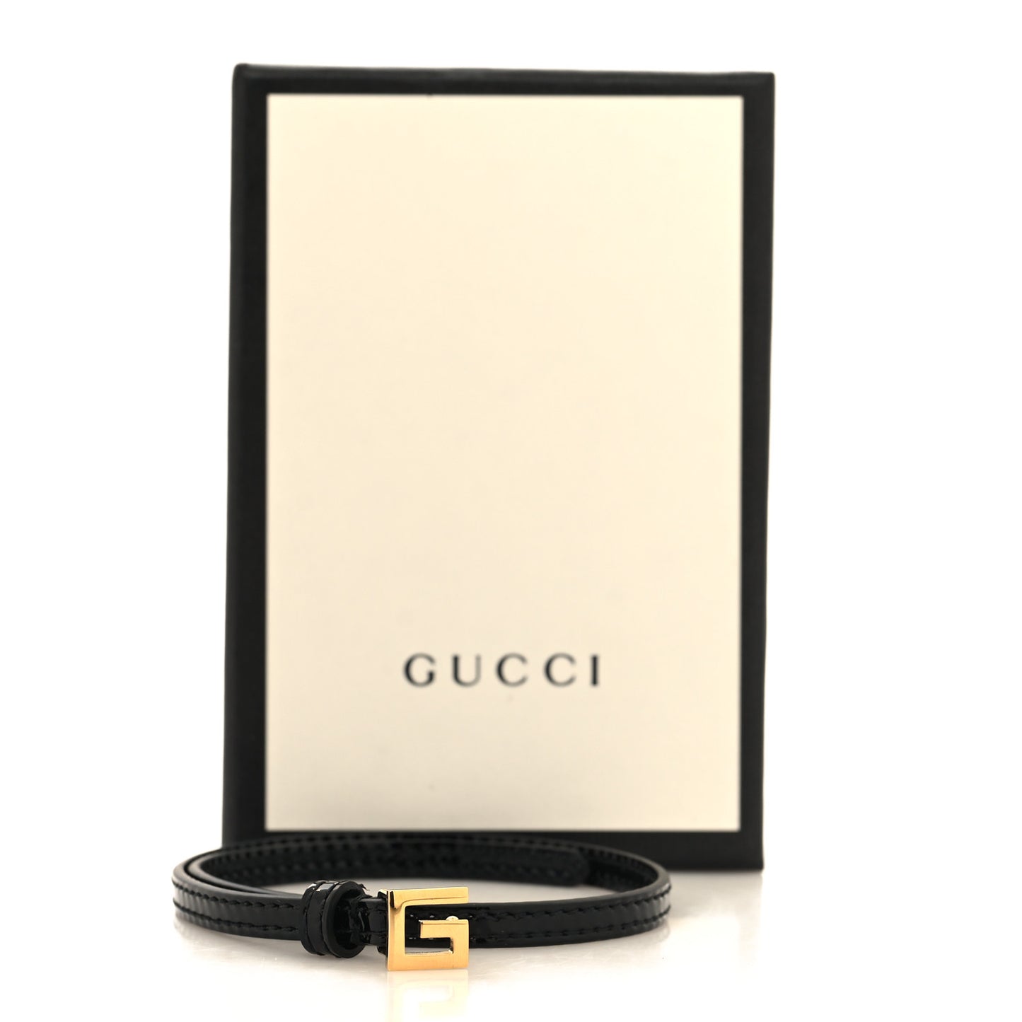 Patent G Buckle Choker Black