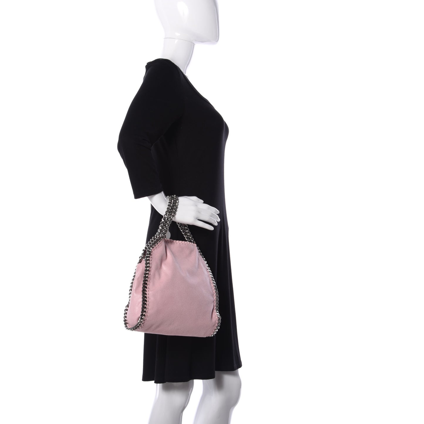 Shaggy Deer Mini Falabella Fold Over Tote Pink