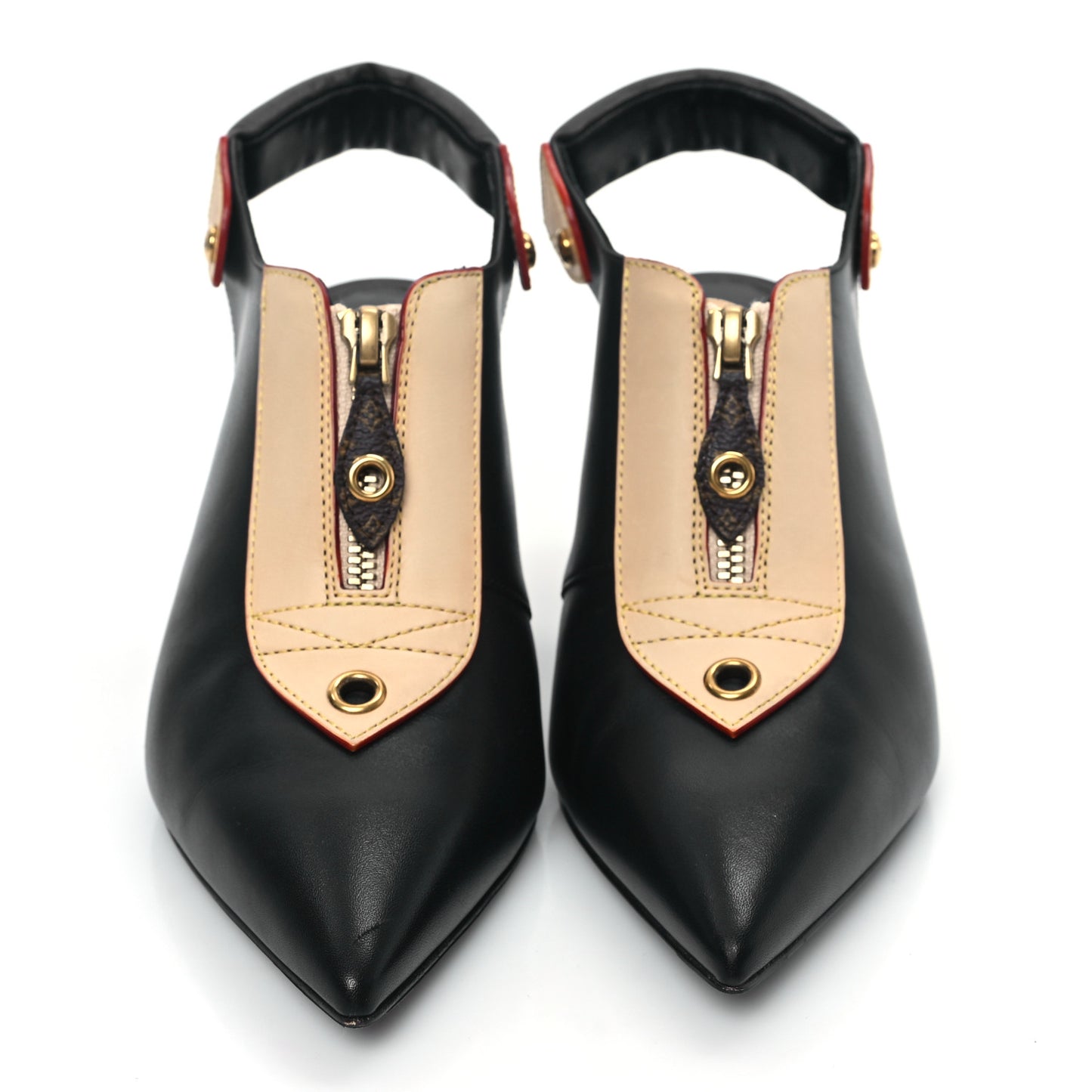 Calfskin Allure Slingback Pumps 37 Black